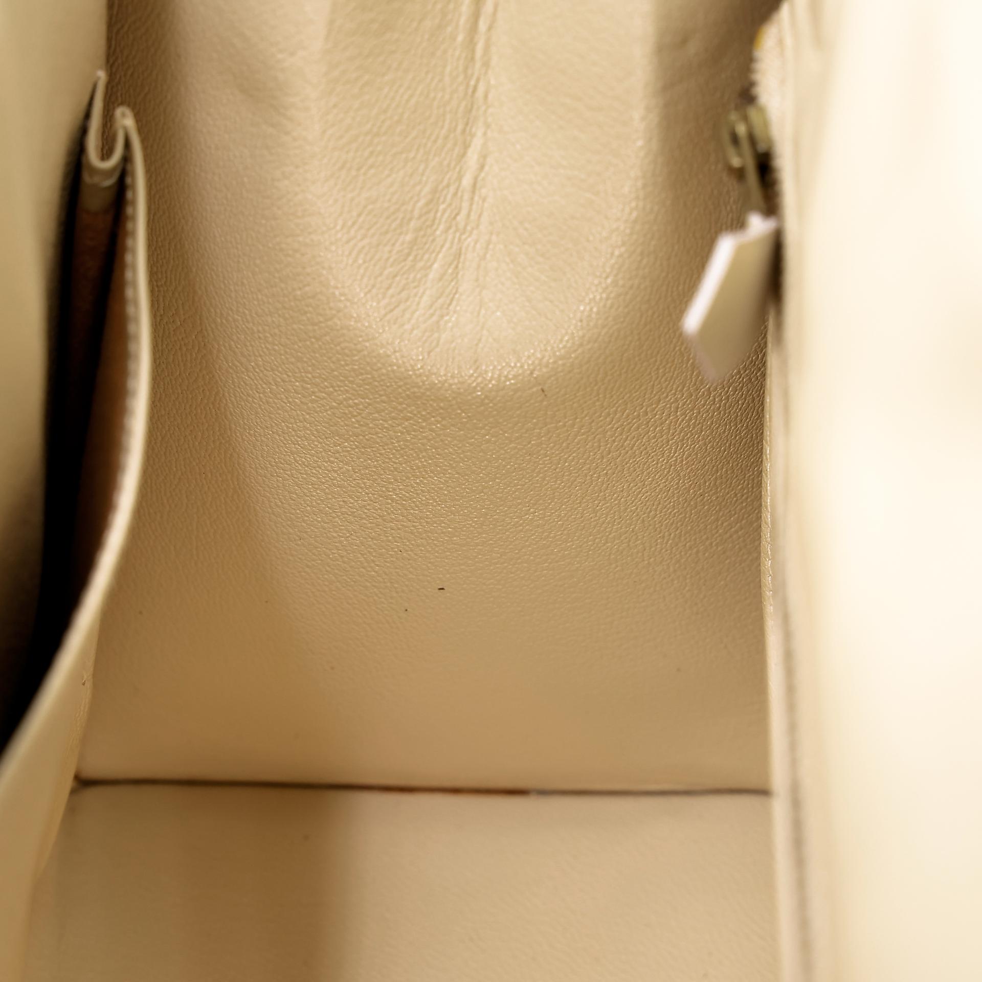 Good ( Rank AB) HERMÈS Kelly 32 Sellier Crinoline Beige Crinoline Box-calf Gold hardware Circle S (1989) - 36