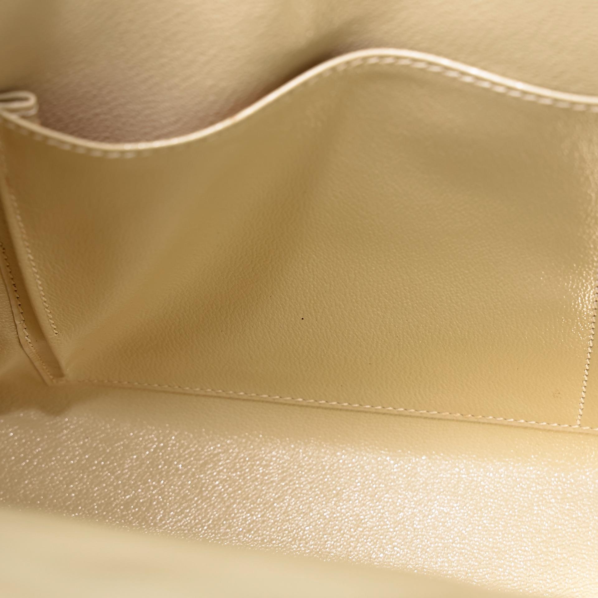 Good ( Rank AB) HERMÈS Kelly 32 Sellier Crinoline Beige Crinoline Box-calf Gold hardware Circle S (1989) - 38
