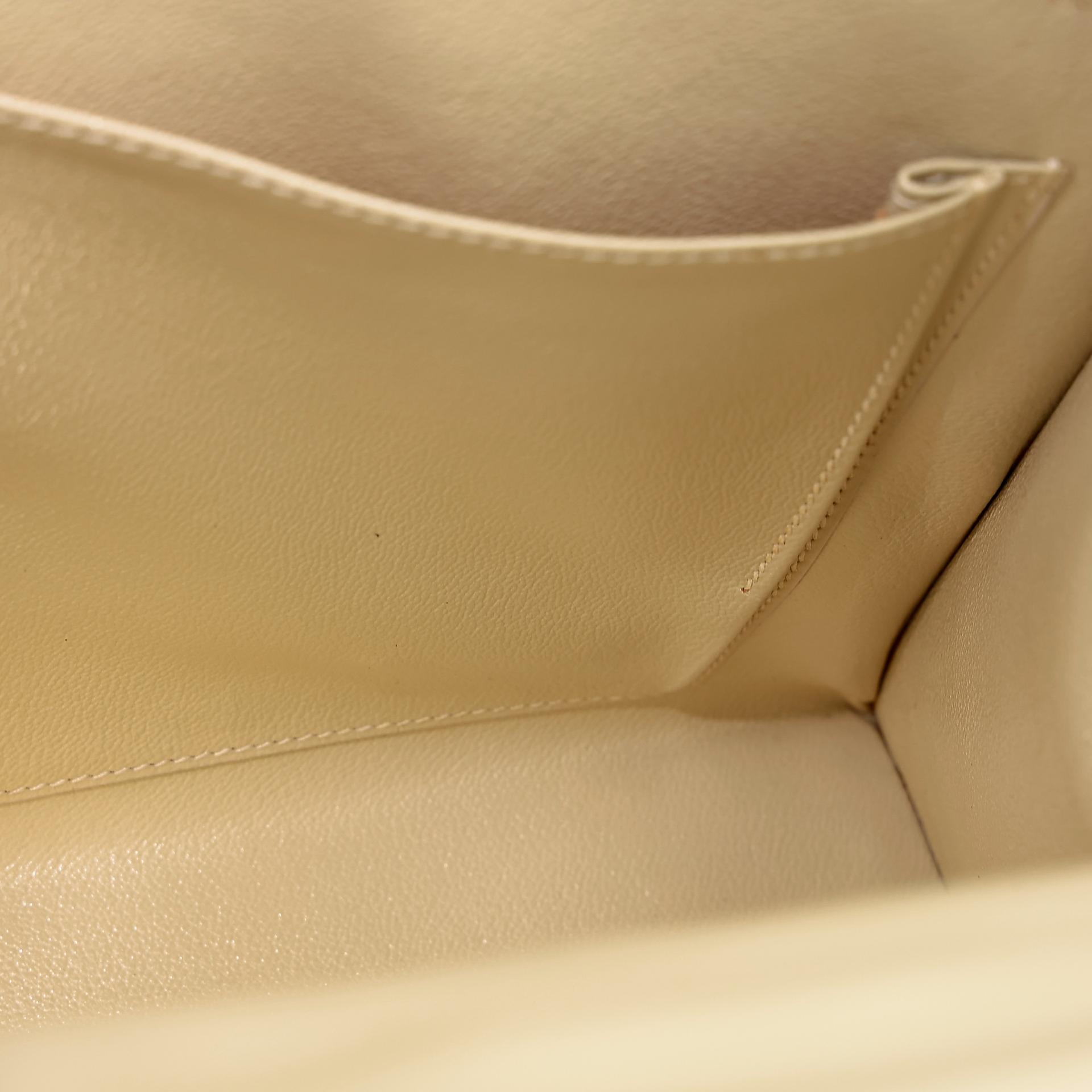 Good ( Rank AB) HERMÈS Kelly 32 Sellier Crinoline Beige Crinoline Box-calf Gold hardware Circle S (1989) - 39