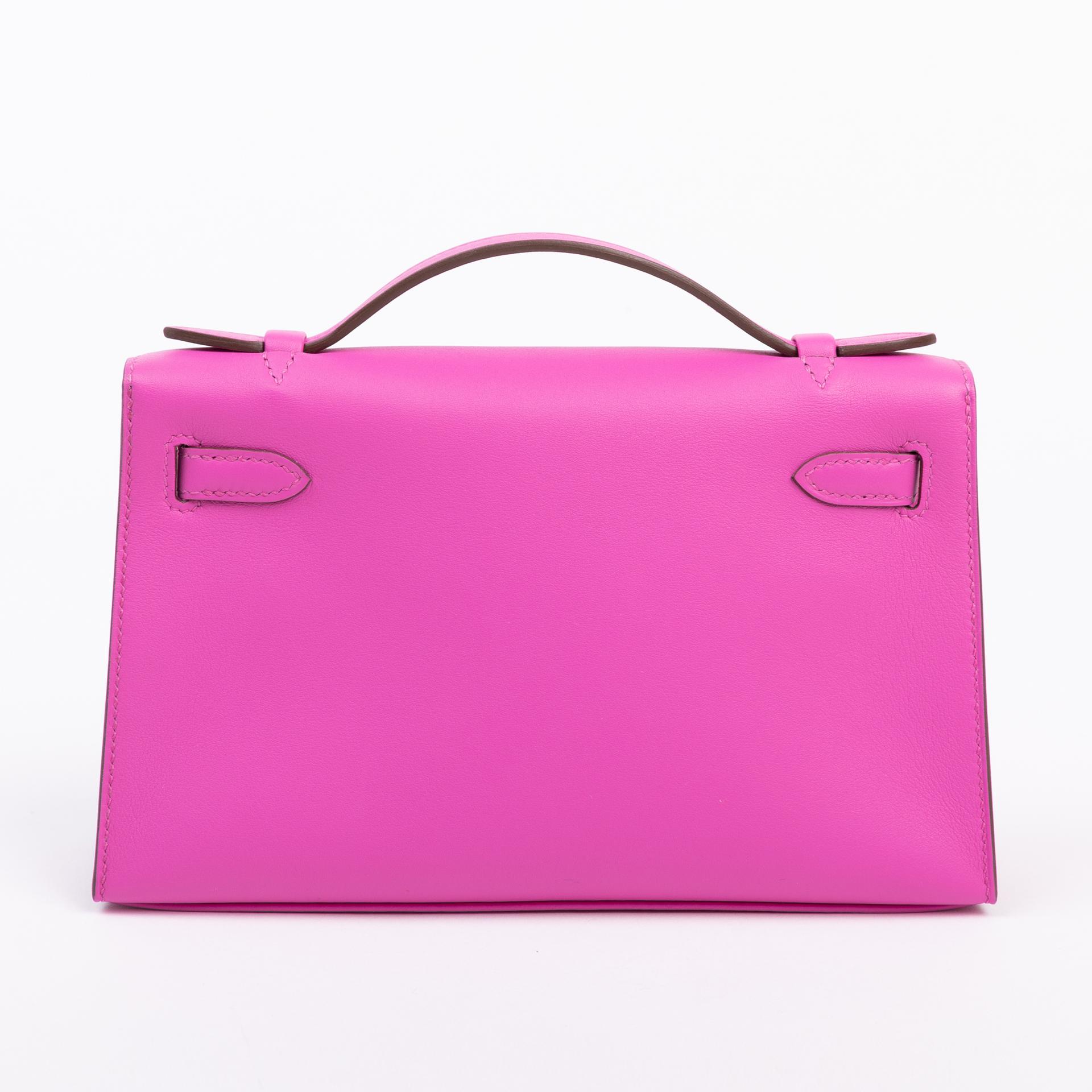Unused ( Rank NS )  HERMÈS  Kelly Pochette Magnolia (9I) Swift Palladium hardware U (2022) - 2