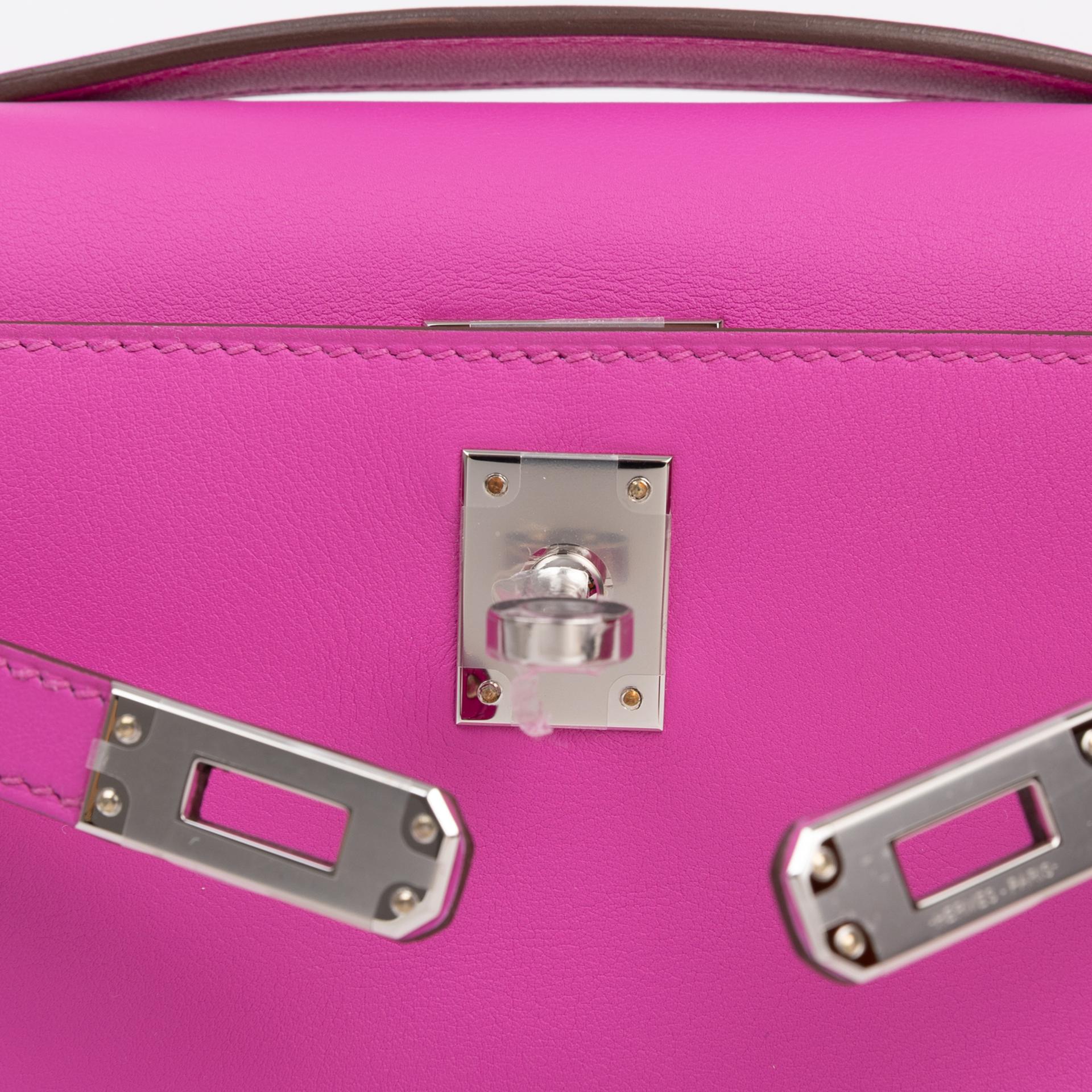 Unused ( Rank NS )  HERMÈS  Kelly Pochette Magnolia (9I) Swift Palladium hardware U (2022) - 9