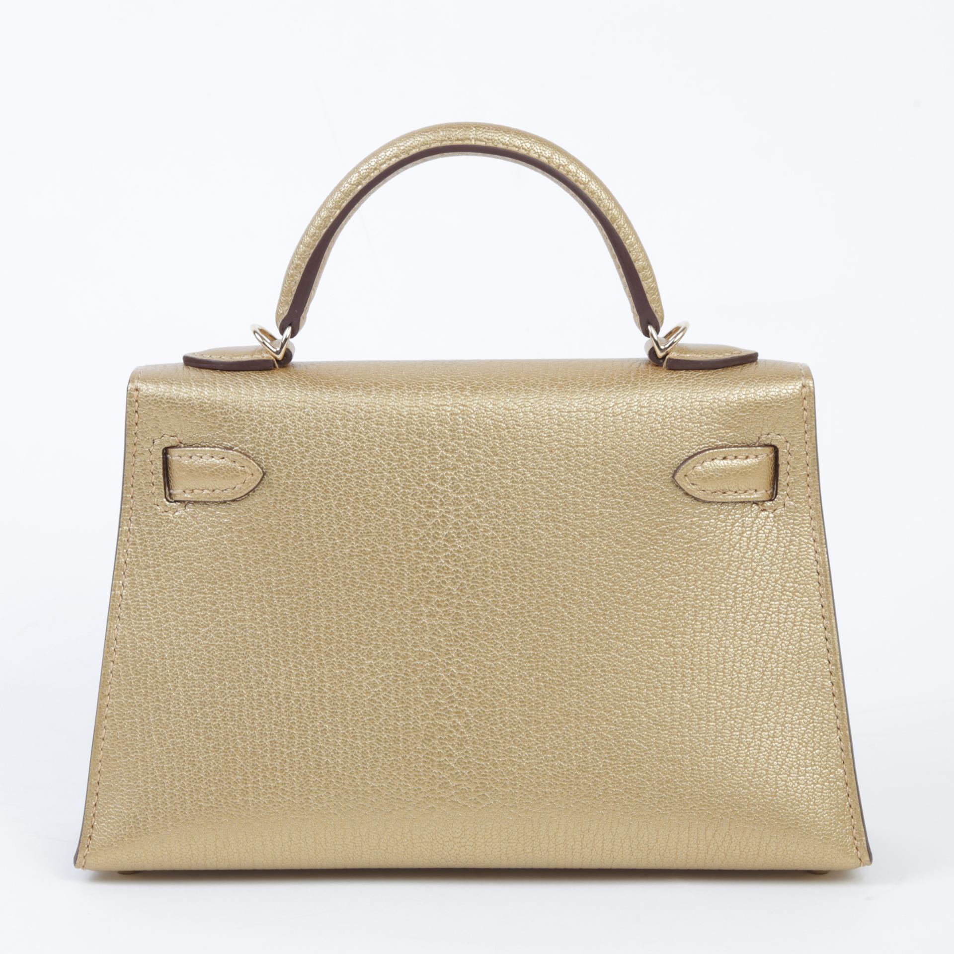 Brand New ( Rank N ) HERMÈS Mini Kelly II Dore (Y9) Chamkila Permabrass hardware W (2024) - 2