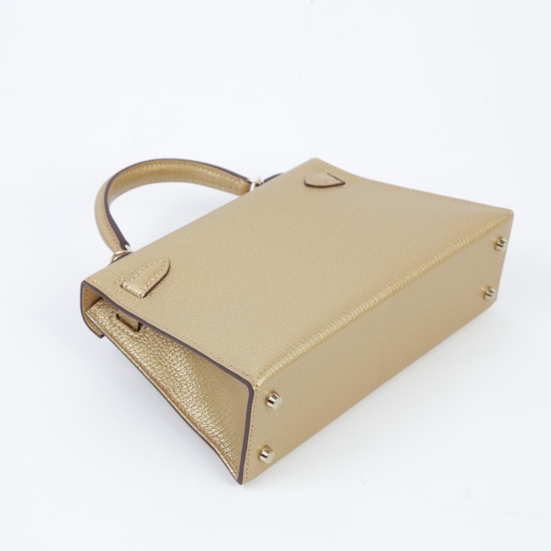 Brand New ( Rank N ) HERMÈS Mini Kelly II Dore (Y9) Chamkila Permabrass hardware W (2024) - 6