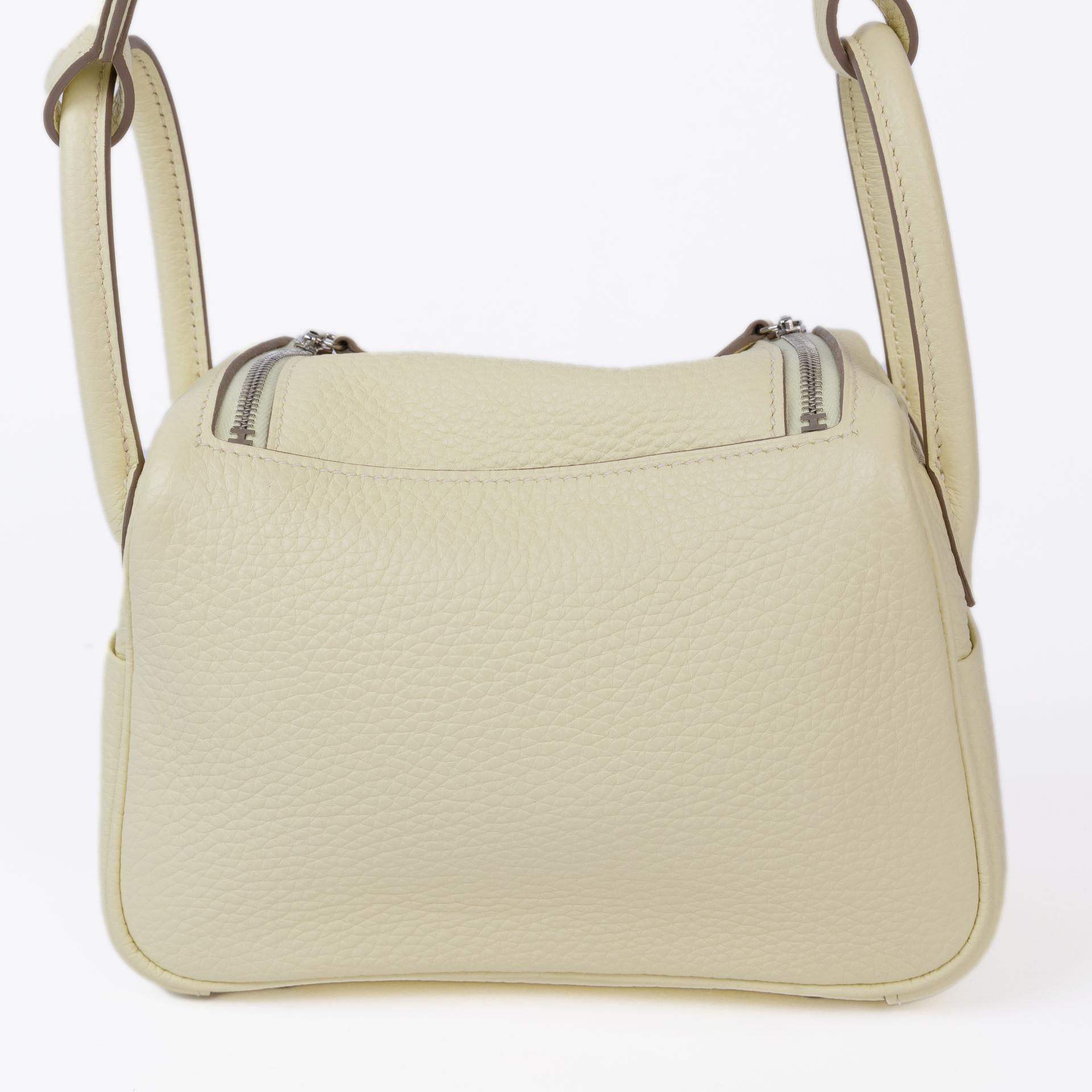 Very Good ( Rank A) HERMÈS Mini Lindy II Jaune milton (i8) Clemence Palladium hardware W (2024) - 2