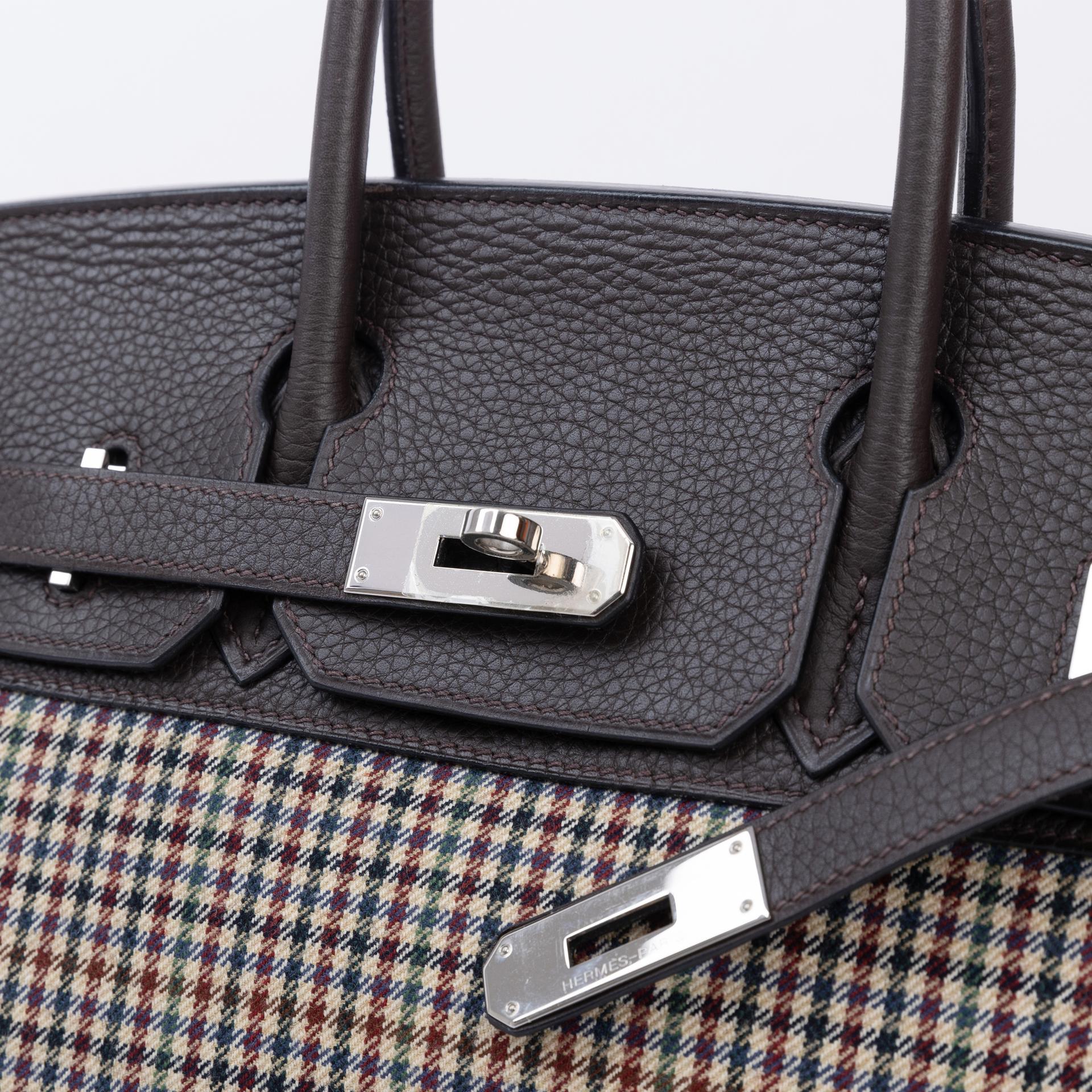 中古AB HERMÈS 爱马仕 Birkin 30 46 乌木色 Ebene Clemence小牛皮 银扣 □J刻 2006年 - 8