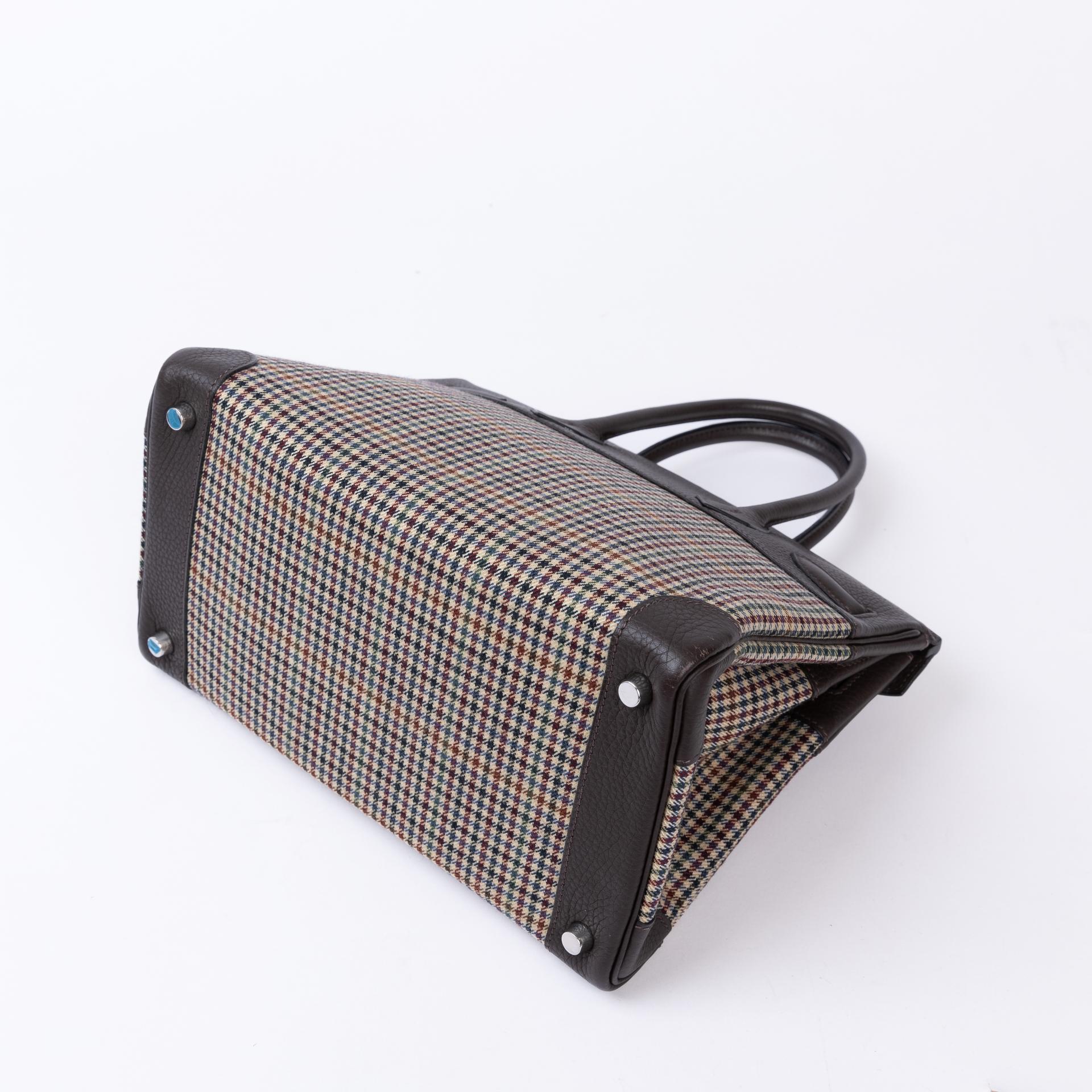 中古AB HERMÈS 爱马仕 Birkin 30 46 乌木色 Ebene Clemence小牛皮 银扣 □J刻 2006年 - 6