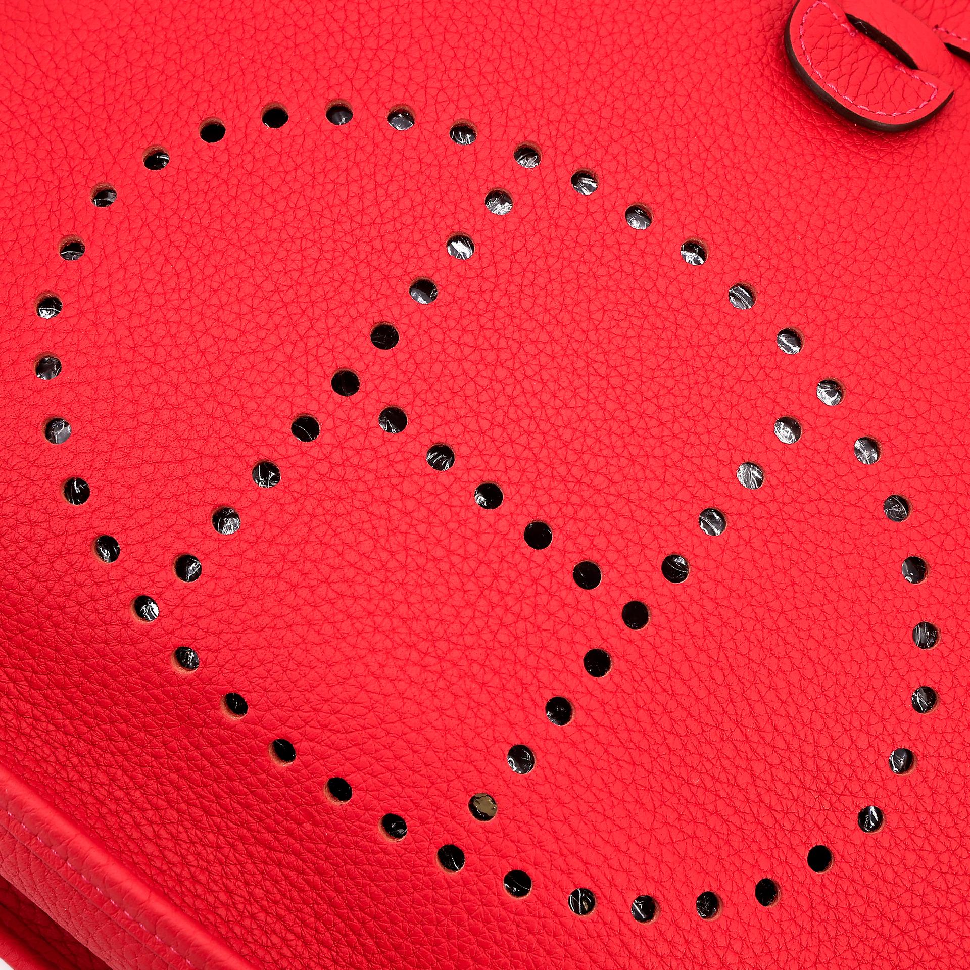 Very Good ( Rank A) HERMÈS Evelyne 29 Rouge Tomate (S5) Clemence Palladium hardware X (2016) - 13