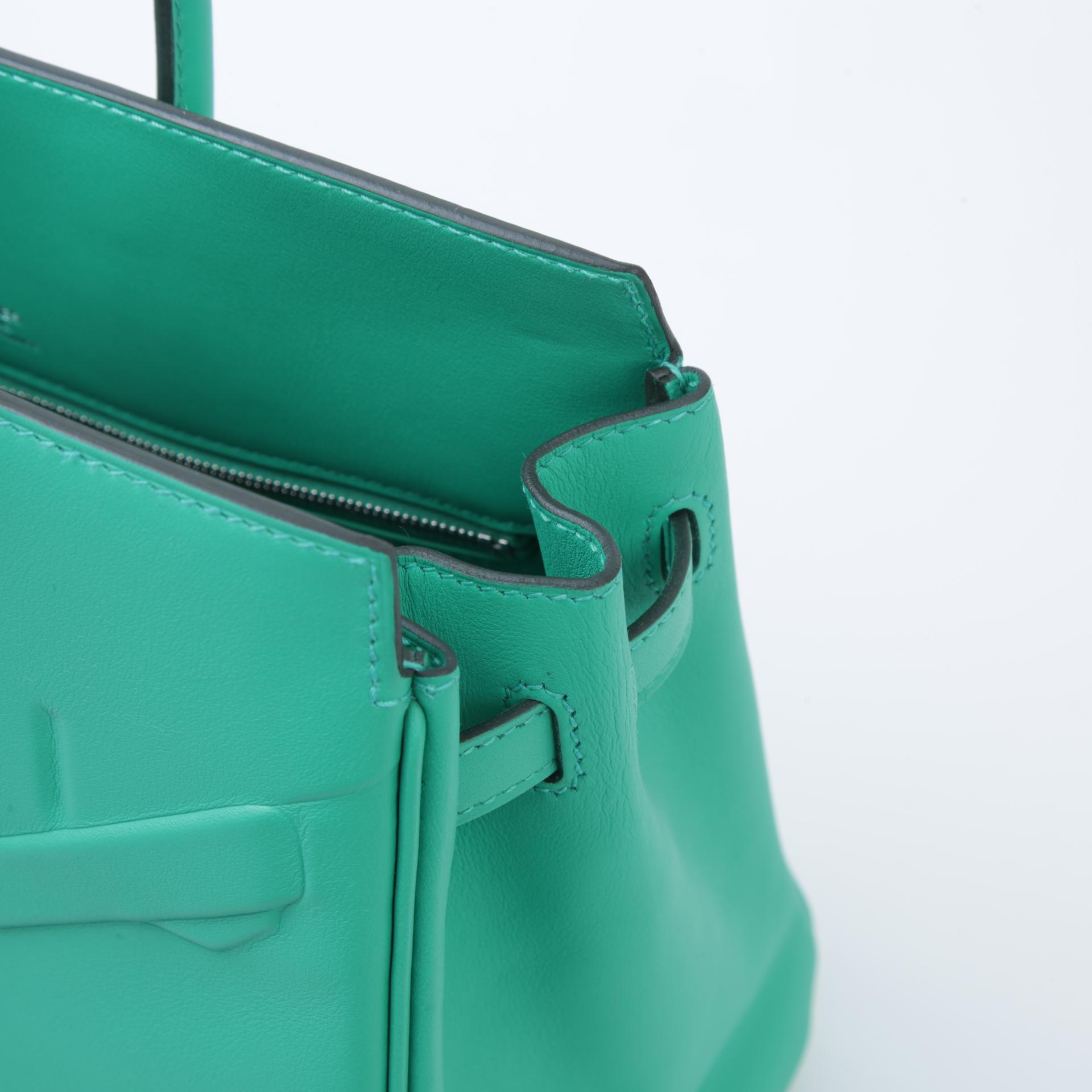 Unused ( Rank NS )  HERMÈS  Birkin 25 Shadow Menthe (6W) Swift None Z (2021) - 10
