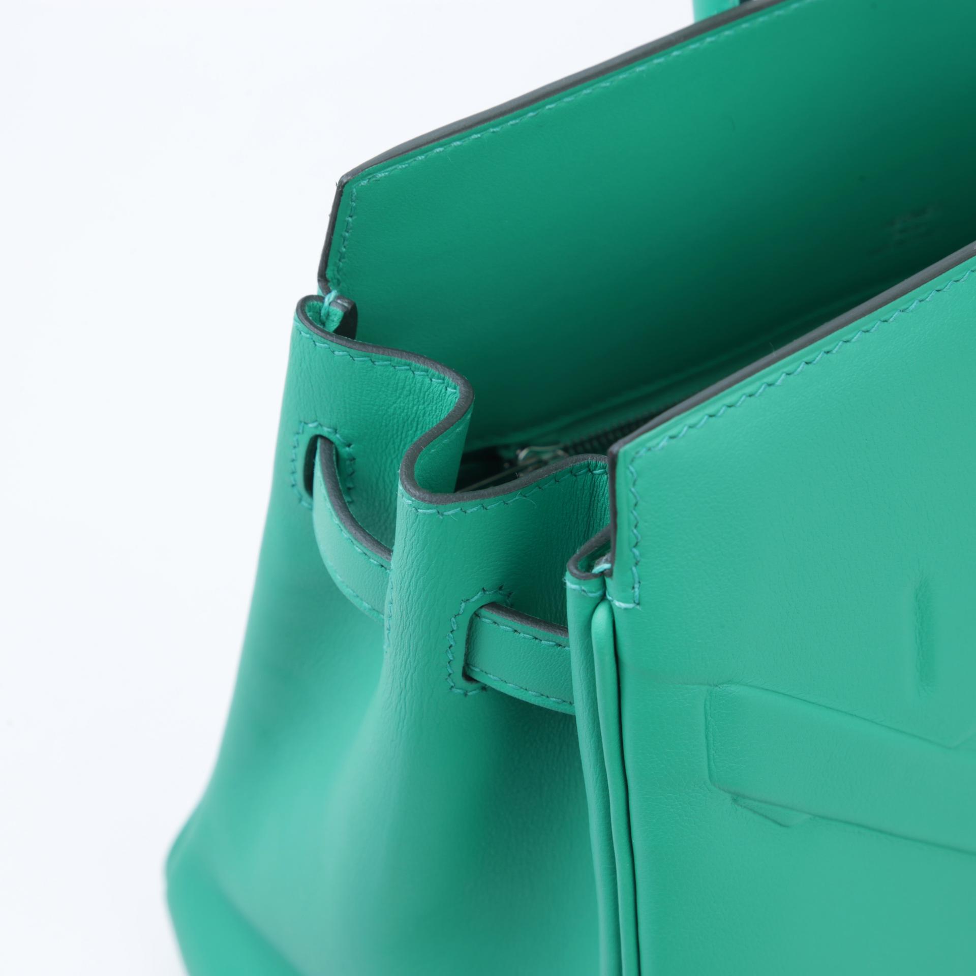 Unused ( Rank NS )  HERMÈS  Birkin 25 Shadow Menthe (6W) Swift None Z (2021) - 11