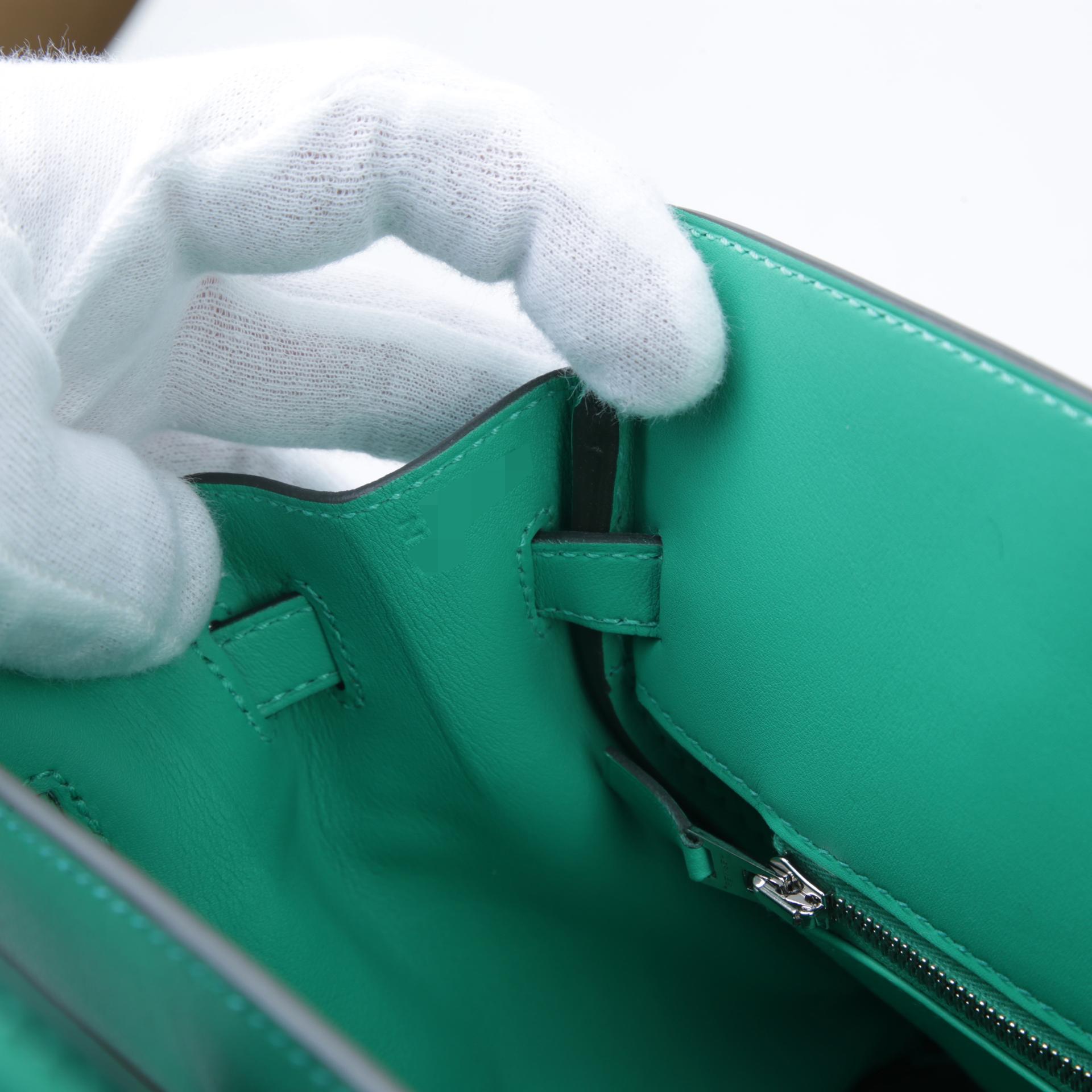 Unused ( Rank NS )  HERMÈS  Birkin 25 Shadow Menthe (6W) Swift None Z (2021) - 12
