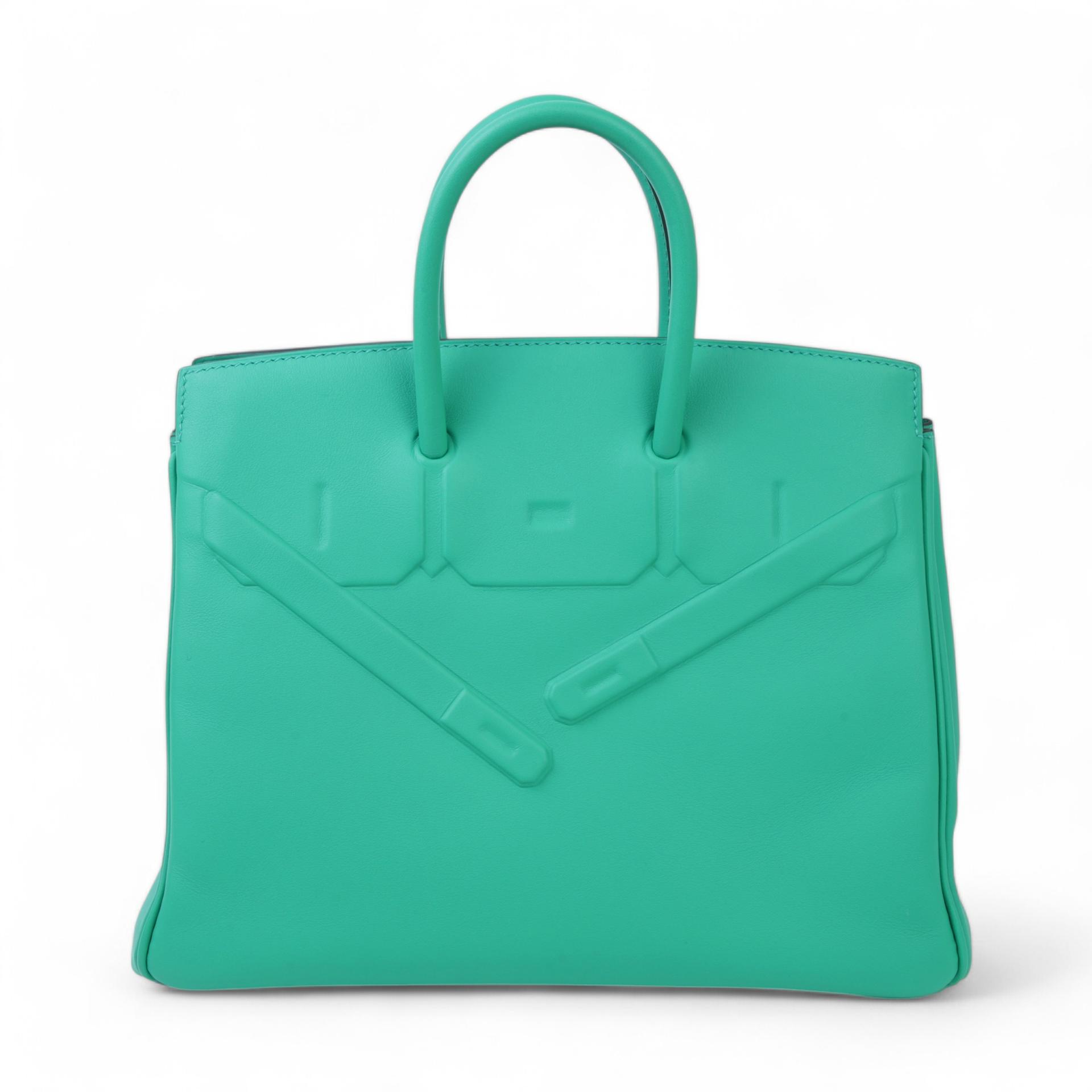 Unused ( Rank NS )  HERMÈS  Birkin 25 Shadow Menthe (6W) Swift None Z (2021) - 1