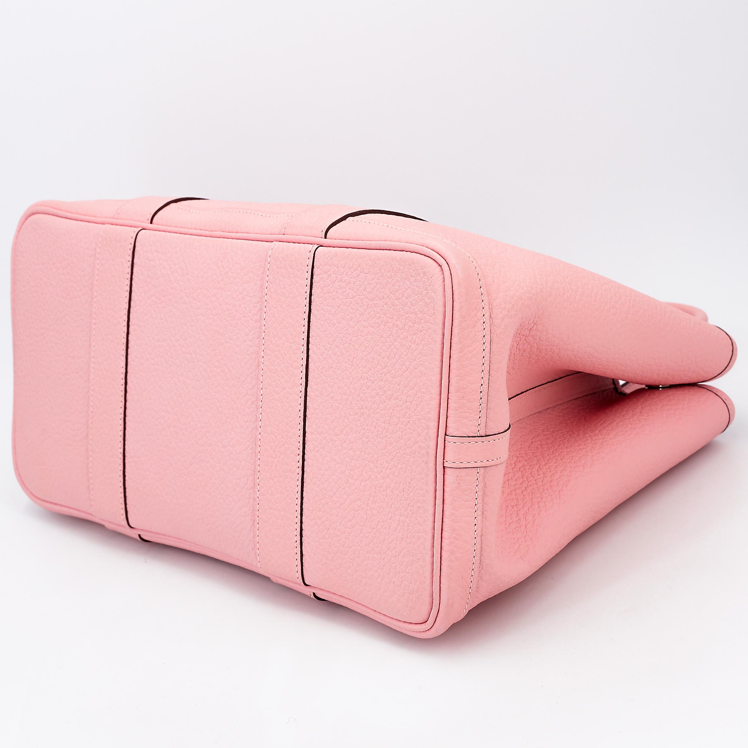 Very Good ( Rank A) HERMÈS Garden Party PM Rose Sakura (3Q) Country Palladium hardware T (2015) - 4