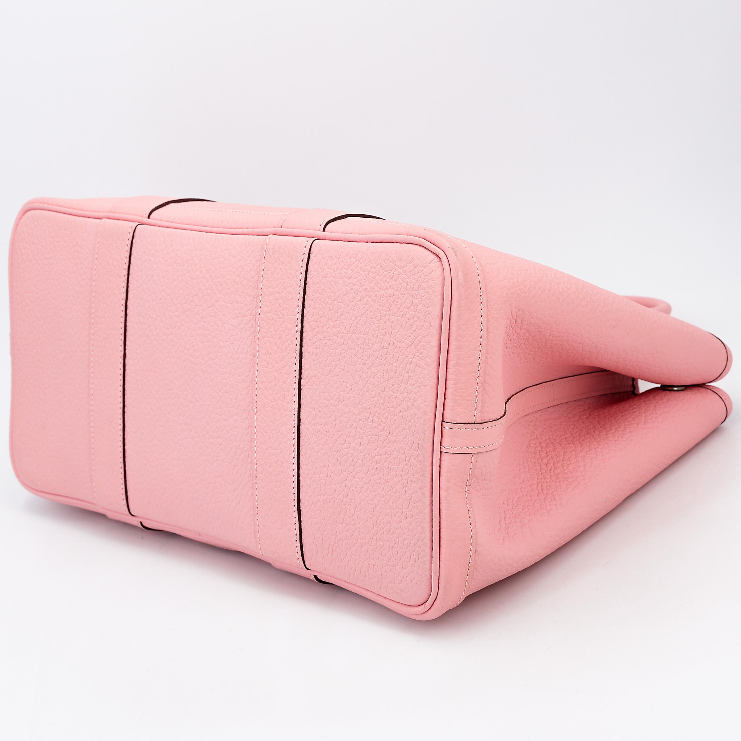 Very Good ( Rank A) HERMÈS Garden Party PM Rose Sakura (3Q) Country Palladium hardware T (2015) - 6