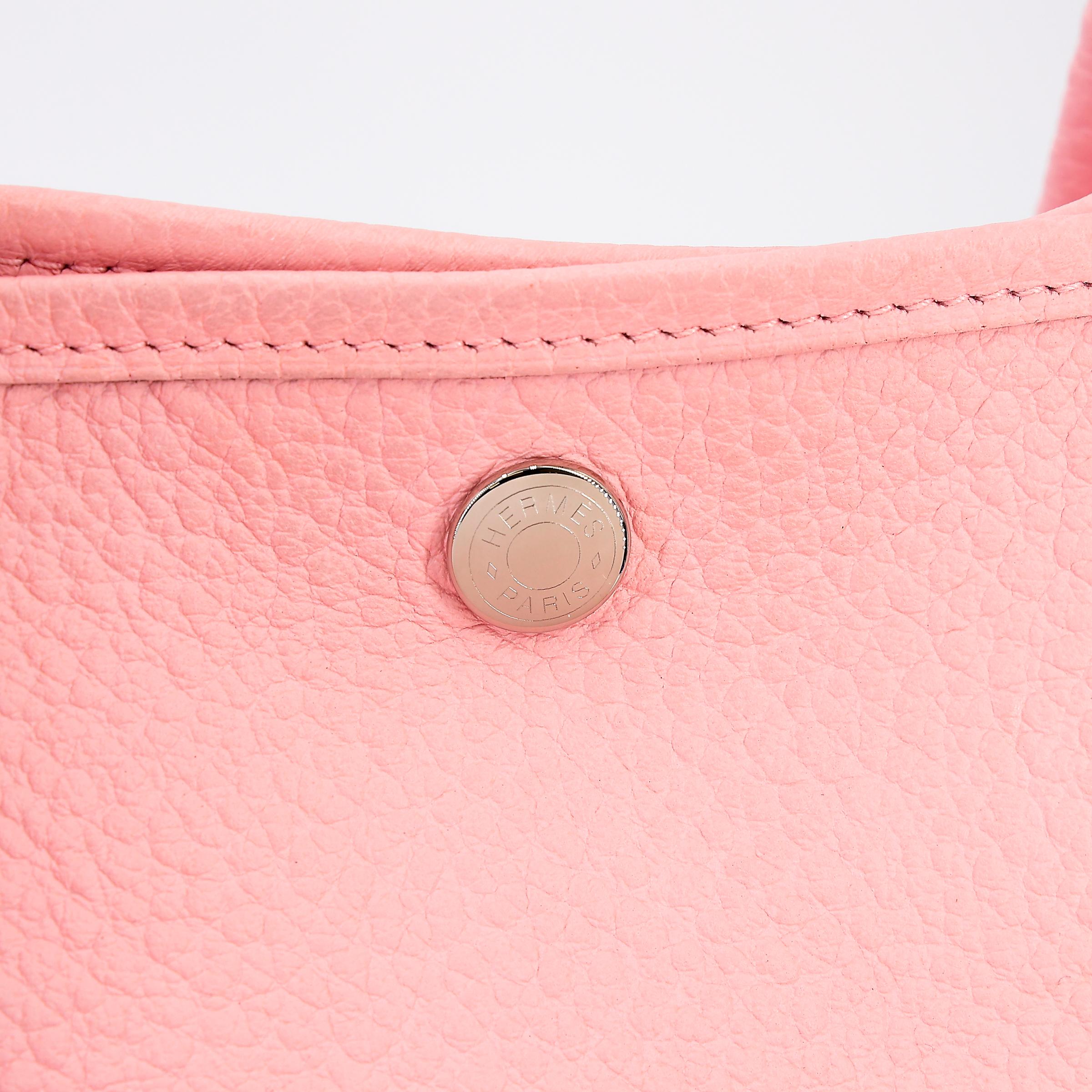 Very Good ( Rank A) HERMÈS Garden Party PM Rose Sakura (3Q) Country Palladium hardware T (2015) - 15