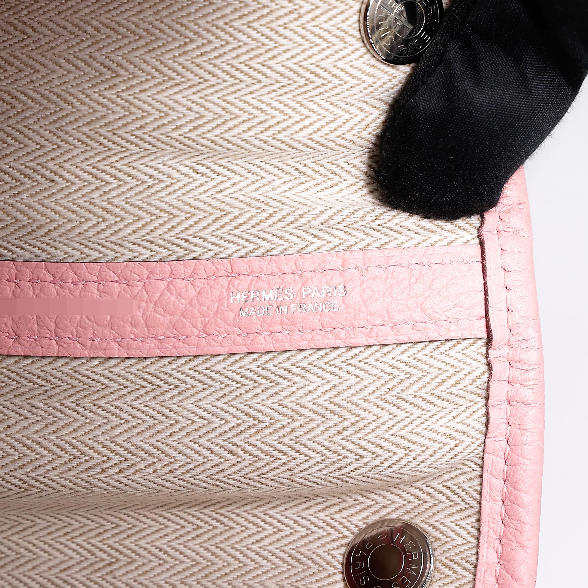 Very Good ( Rank A) HERMÈS Garden Party PM Rose Sakura (3Q) Country Palladium hardware T (2015) - 20