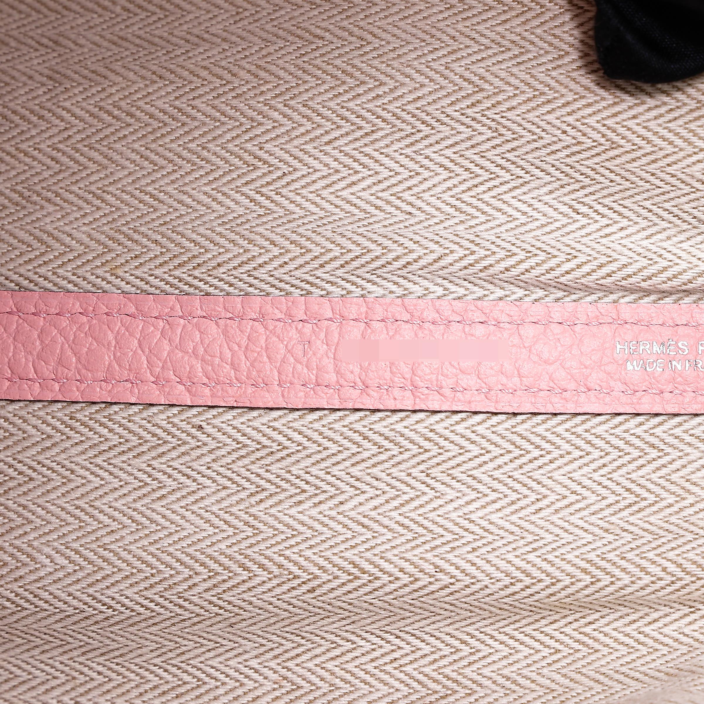 Very Good ( Rank A) HERMÈS Garden Party PM Rose Sakura (3Q) Country Palladium hardware T (2015) - 21