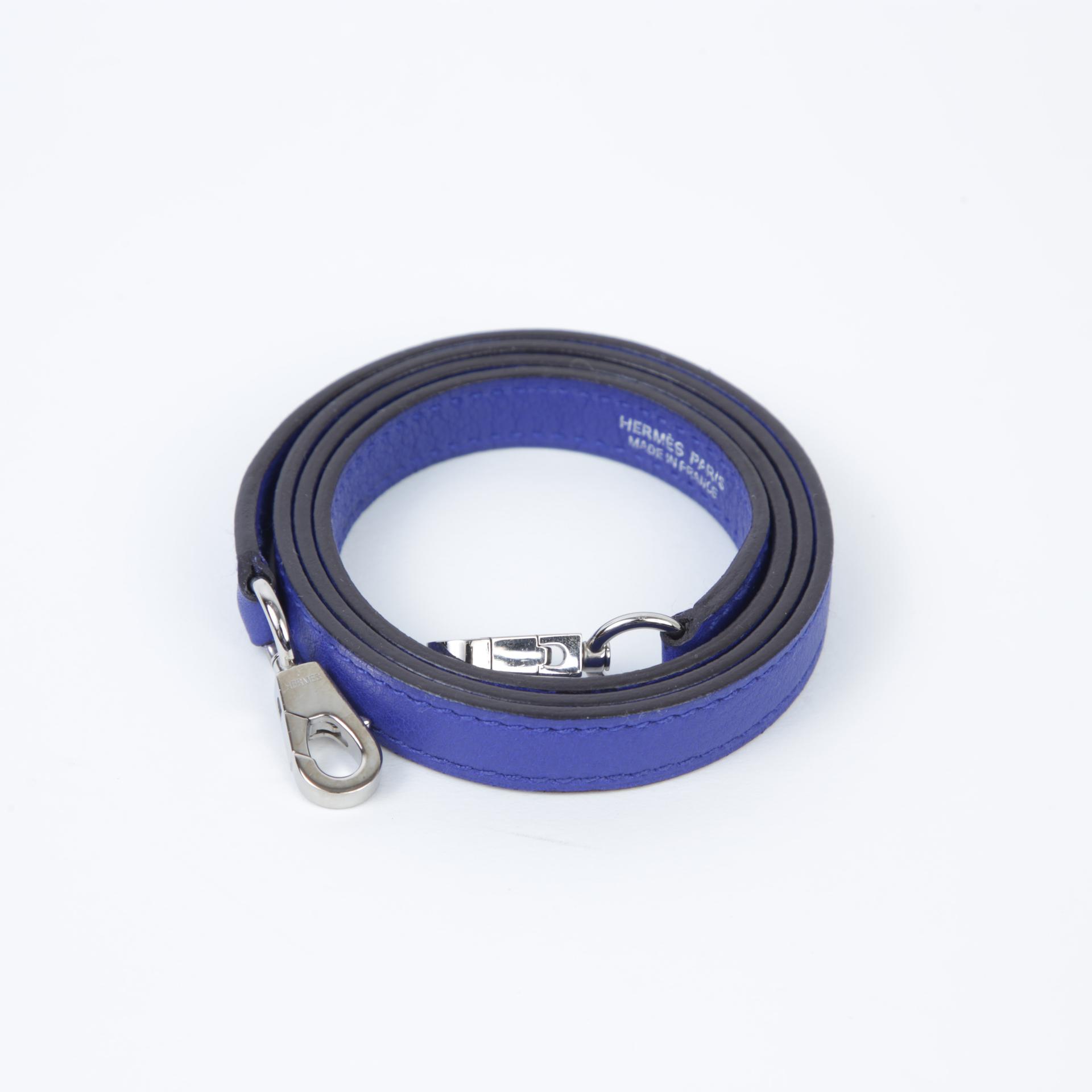 Very Good ( Rank A)  HERMÈS  Kelly Tiny Bleu Electrique (7T) Swift Palladium hardware Square O (2011) - 14