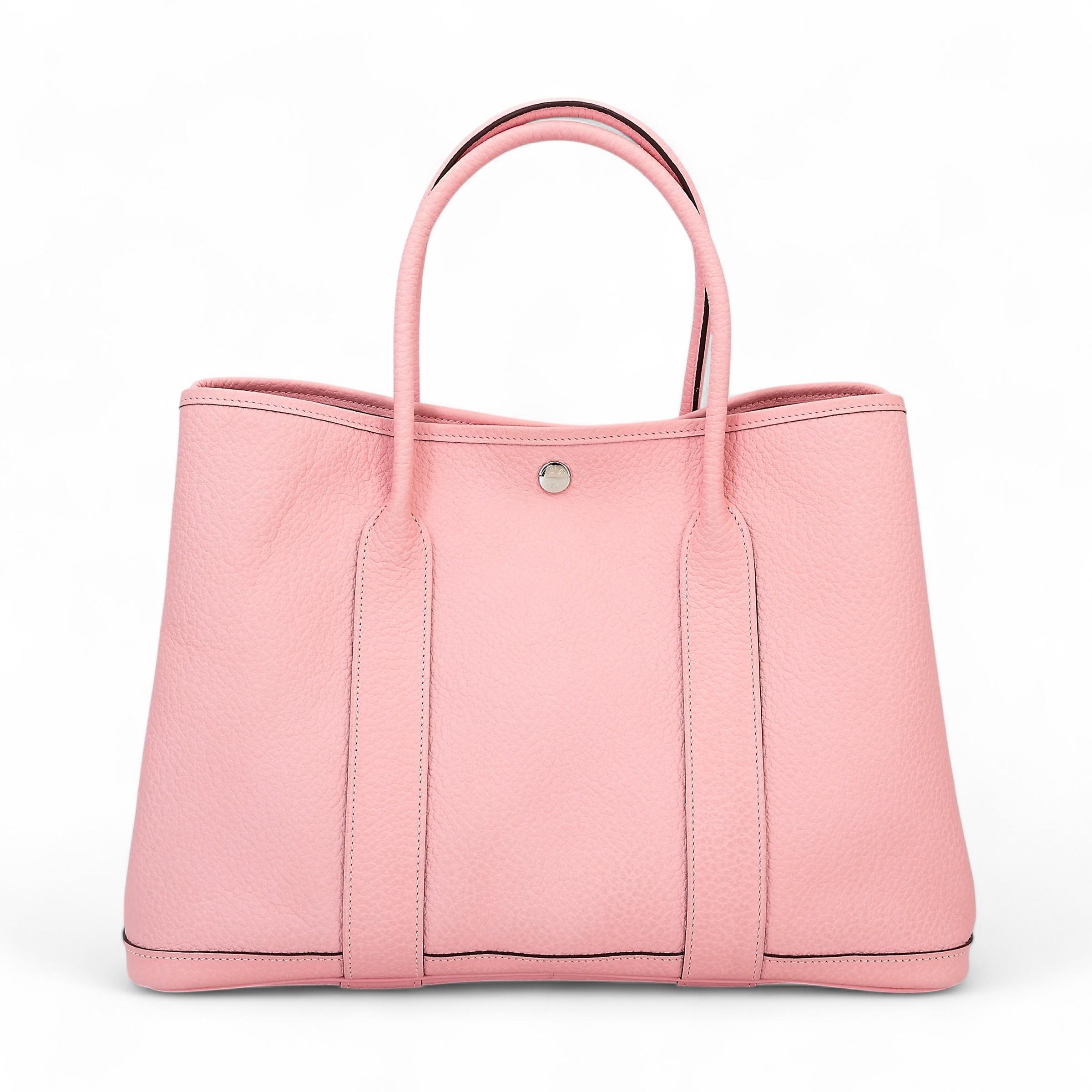 Very Good ( Rank A) HERMÈS Garden Party PM Rose Sakura (3Q) Country Palladium hardware T (2015) - 1