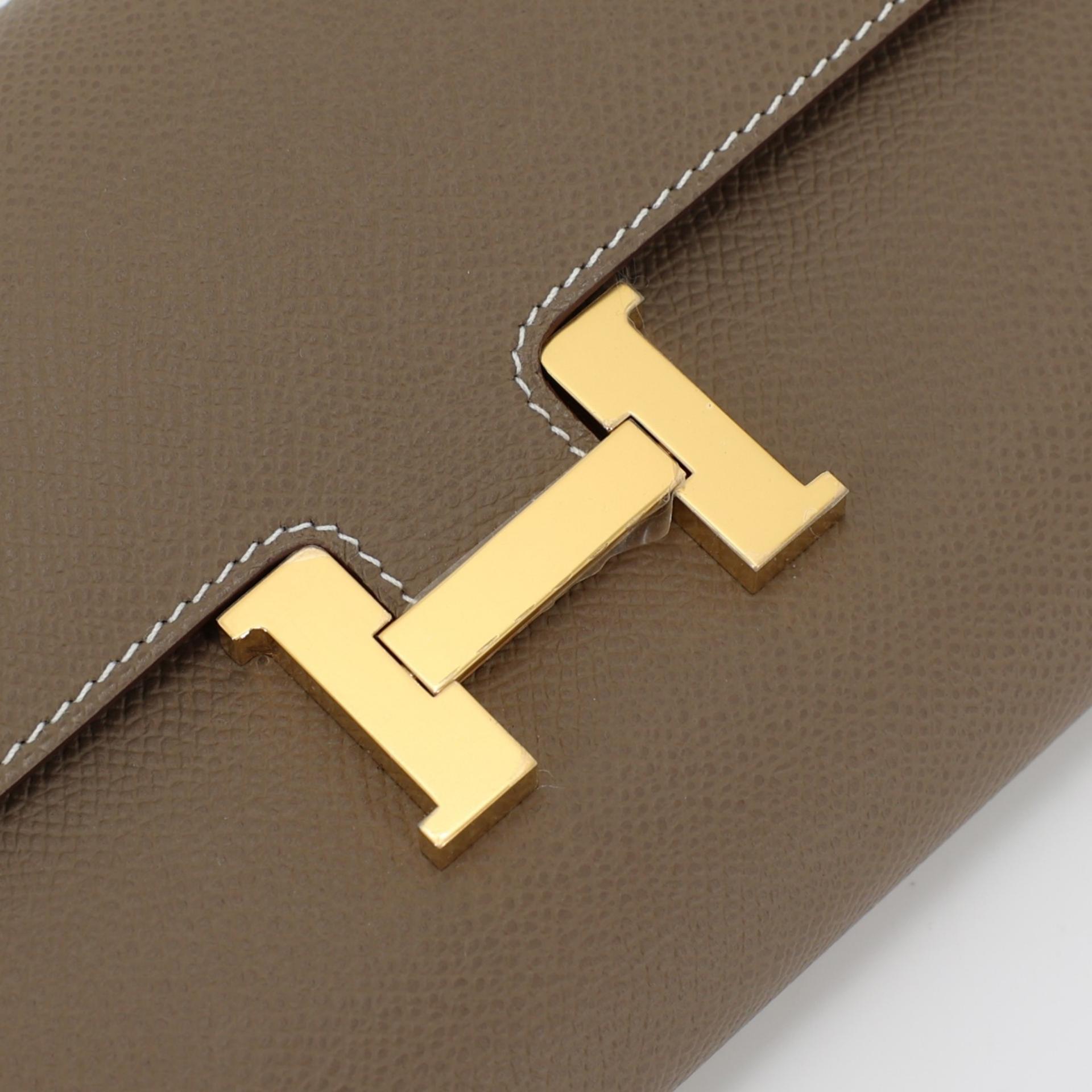 全新 HERMÈS 爱马仕 Constance To Go 18 大象灰 Etoupe Epsom皮 金扣 W刻 2024年 - 7