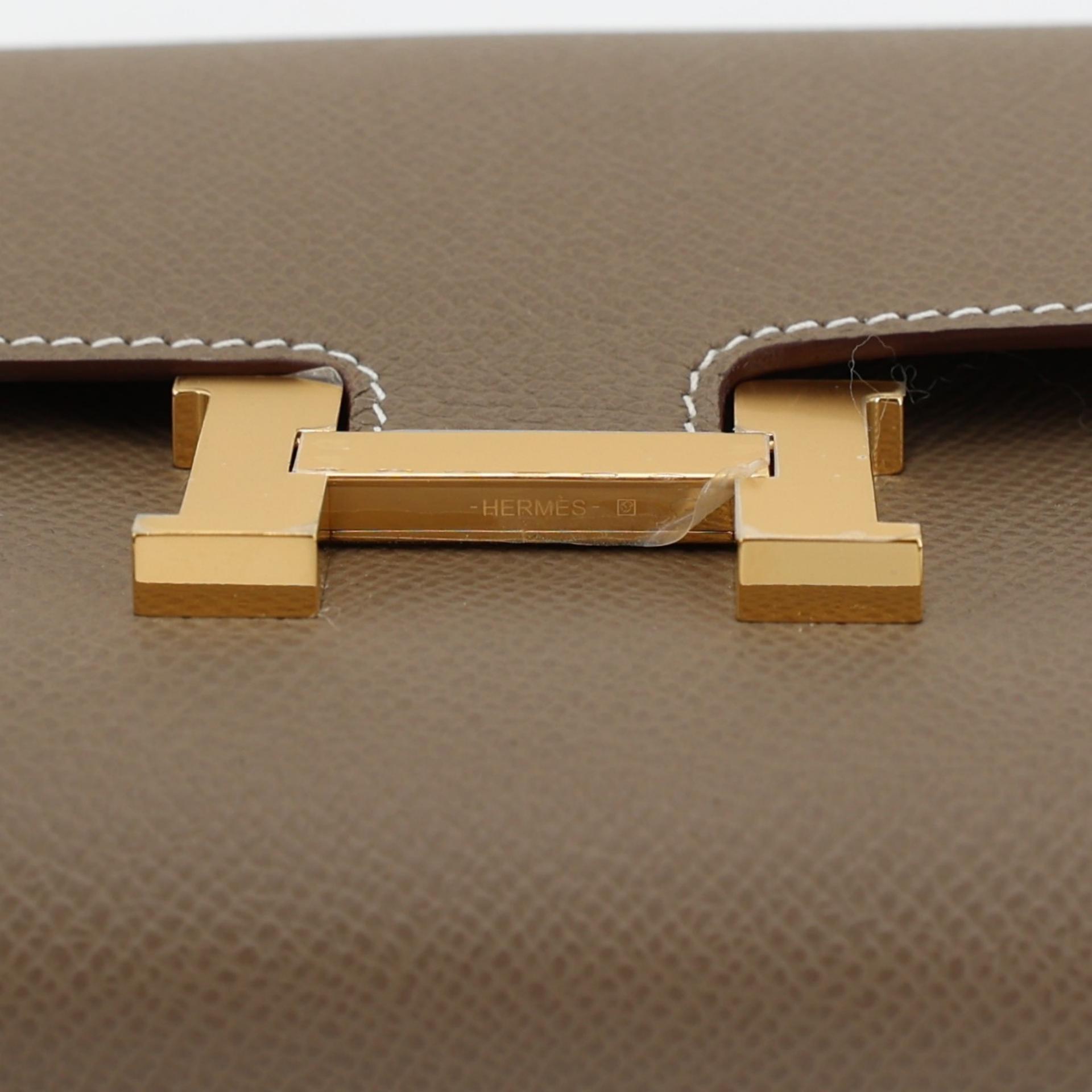 全新 HERMÈS 爱马仕 Constance To Go 18 大象灰 Etoupe Epsom皮 金扣 W刻 2024年 - 8