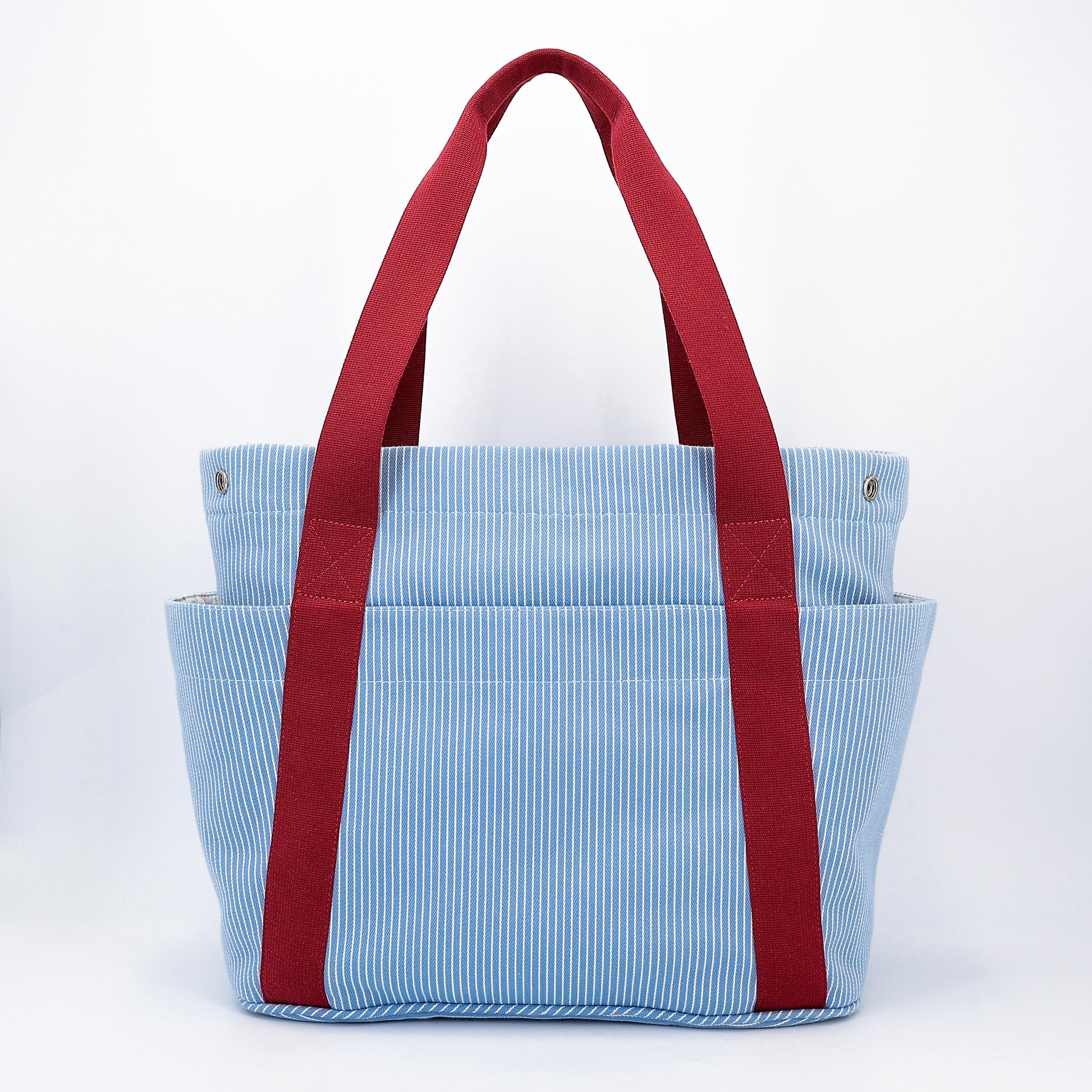 Excellent ( Rank SA ) HERMÈS Passe-passe nappy bag Blue Cotton Palladium hardware - 2