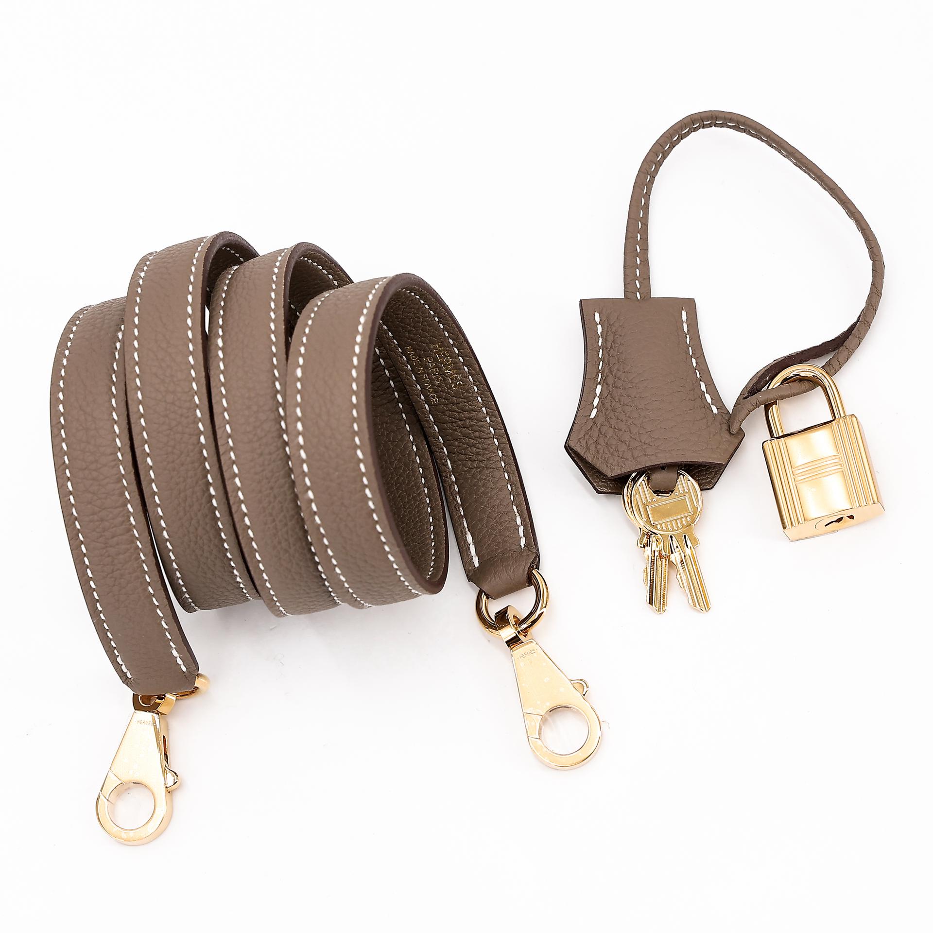 全新 HERMÈS 爱马仕 Kelly 25 18 大象灰 Etoupe Togo小牛皮 金扣 W刻 2024年 - 16