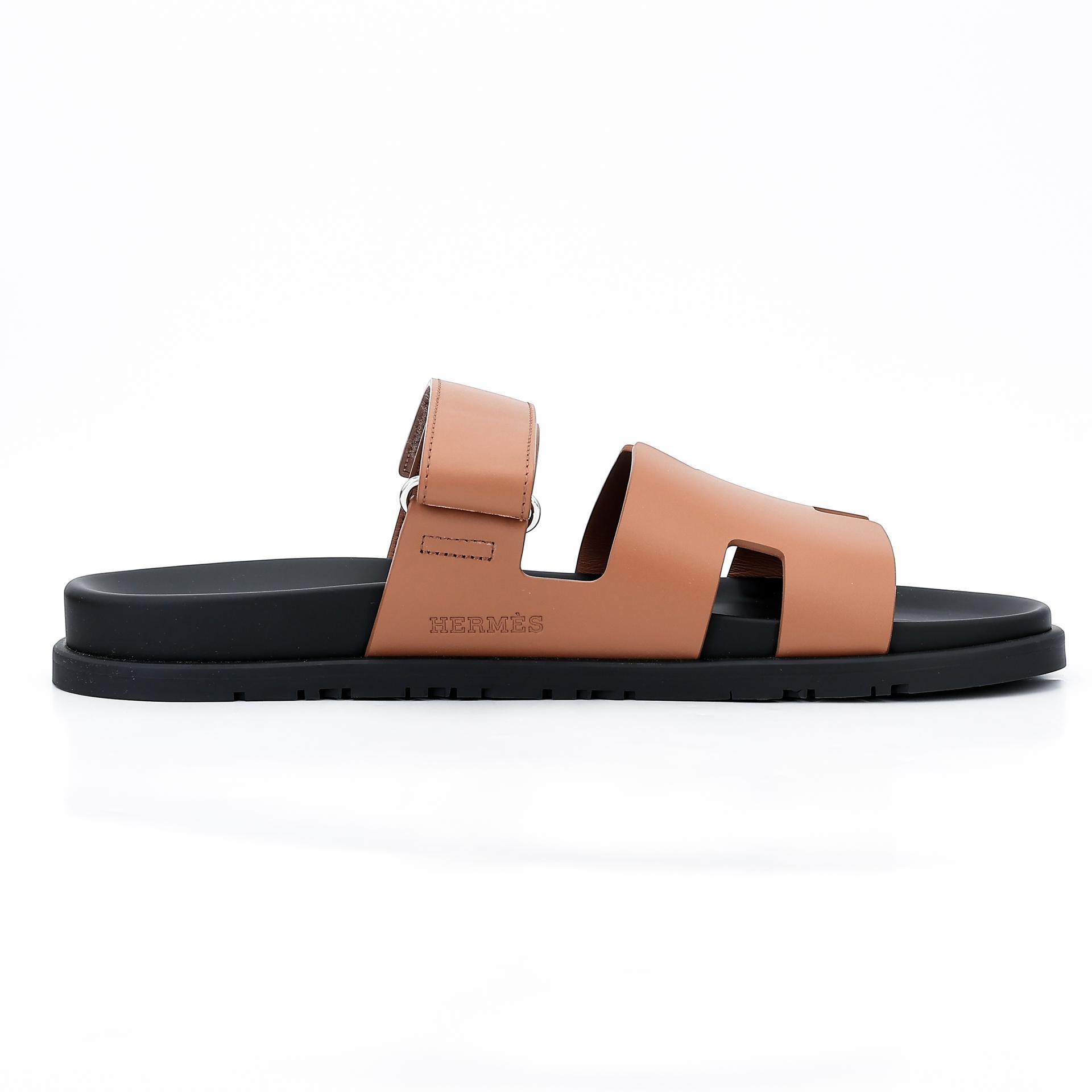 Brand New ( Rank N ) HERMÈS Chypre sandal Natural (27) Calfskin - 5