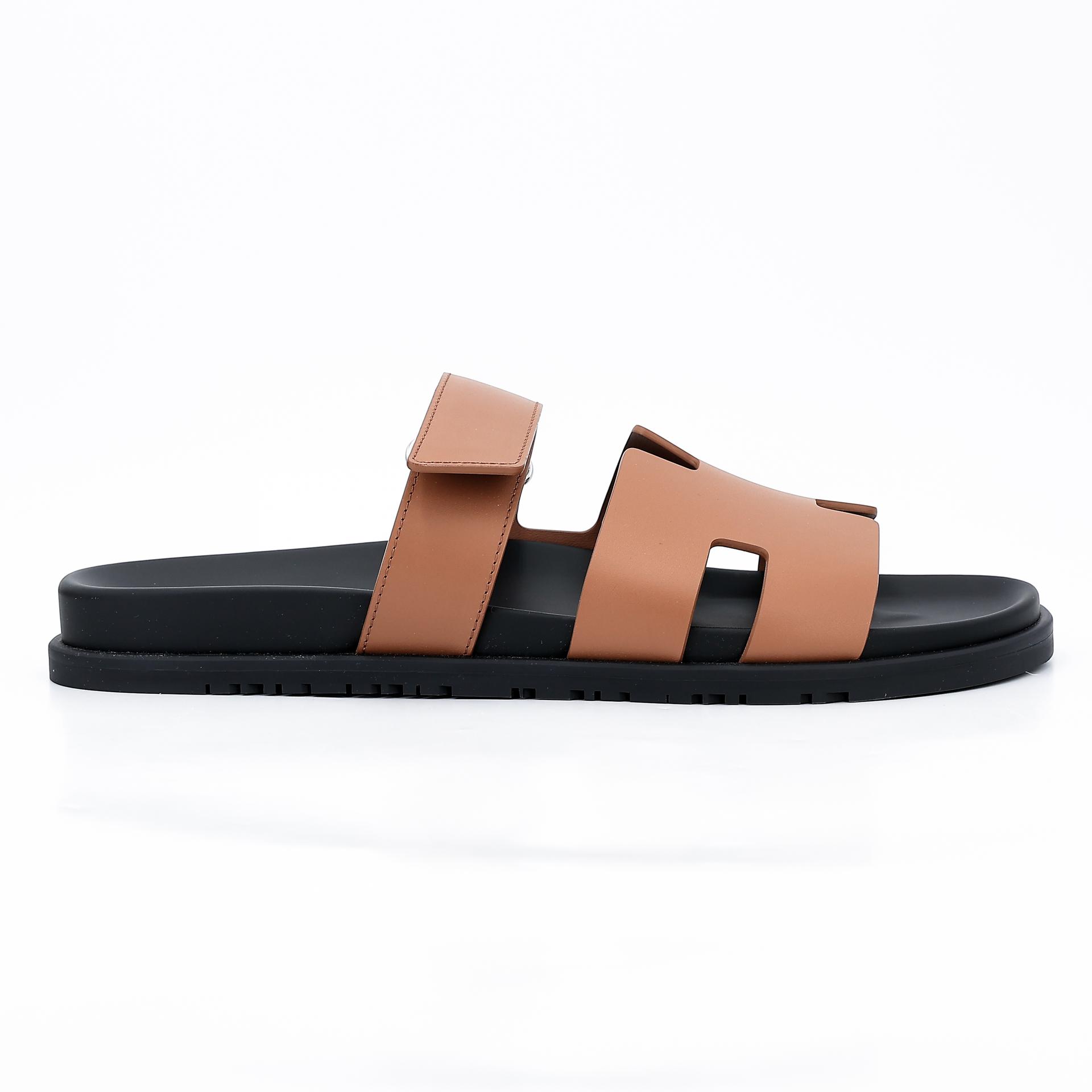 Brand New ( Rank N ) HERMÈS Chypre sandal Natural (27) Calfskin - 6