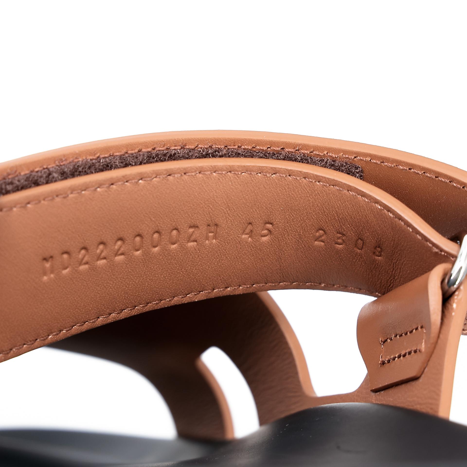 Brand New ( Rank N ) HERMÈS Chypre sandal Natural (27) Calfskin - 9