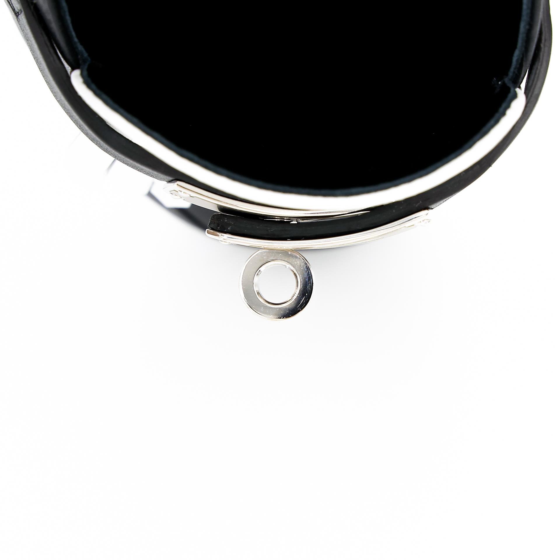 Brand New ( Rank N ) HERMÈS Oz mule Black (89) White (01) Calfskin Palladium hardware - 14