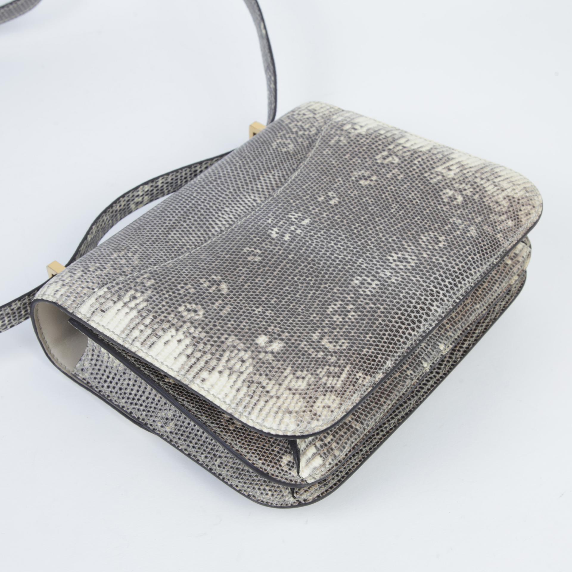 ランク SA HERMÈS エルメス コンスタンス3 ミニ オンブレ (1B) リザード ゴールド金具 Z刻印 - 6