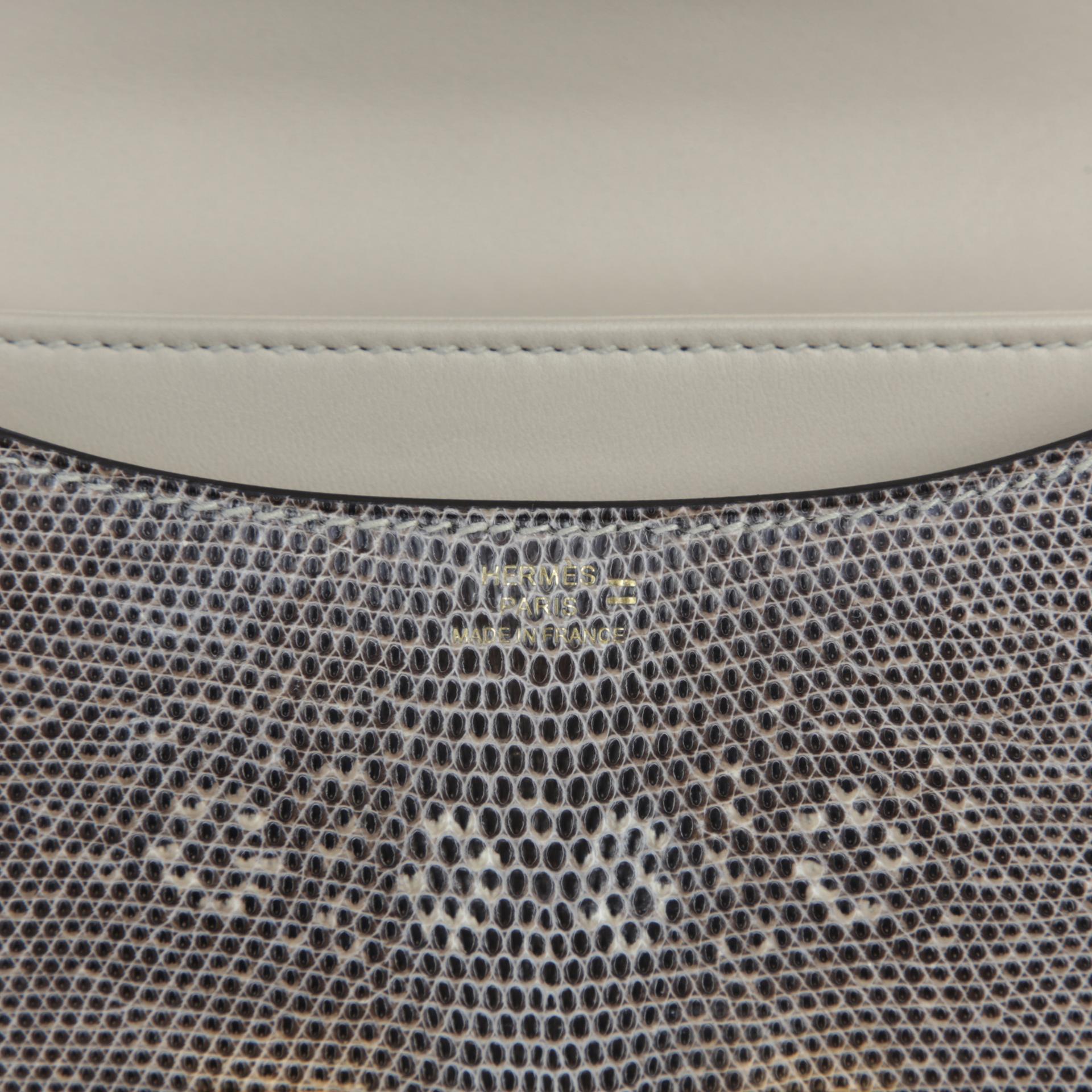 ランク SA HERMÈS エルメス コンスタンス3 ミニ オンブレ (1B) リザード ゴールド金具 Z刻印 - 10