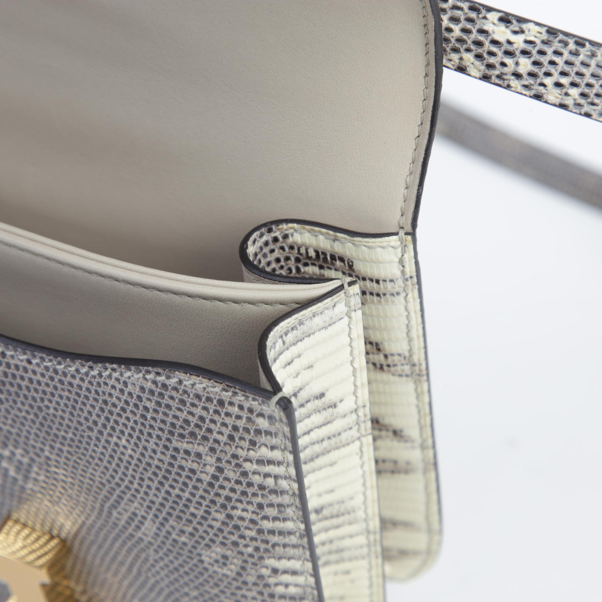 ランク SA HERMÈS エルメス コンスタンス3 ミニ オンブレ (1B) リザード ゴールド金具 Z刻印 - 13