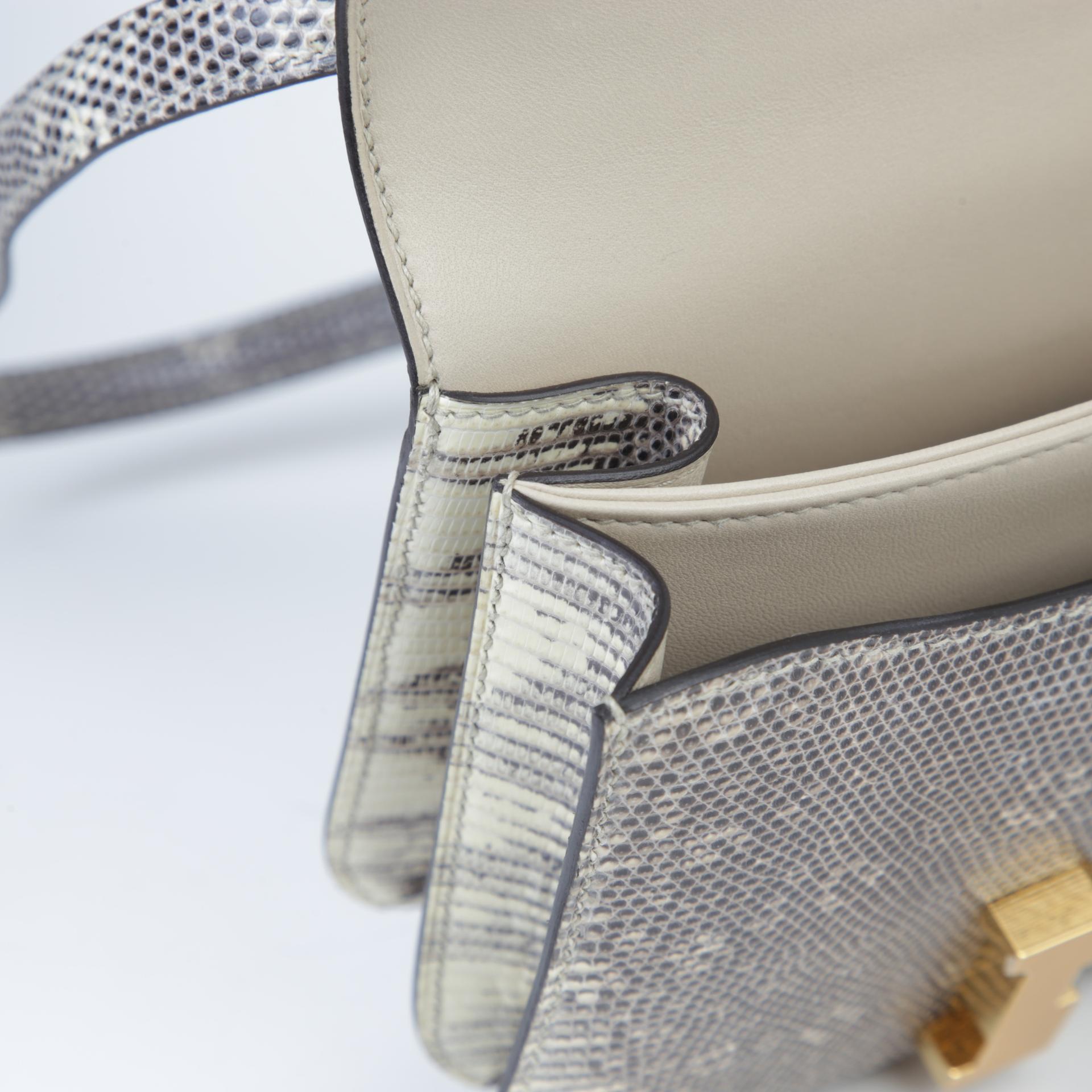 ランク SA HERMÈS エルメス コンスタンス3 ミニ オンブレ (1B) リザード ゴールド金具 Z刻印 - 14