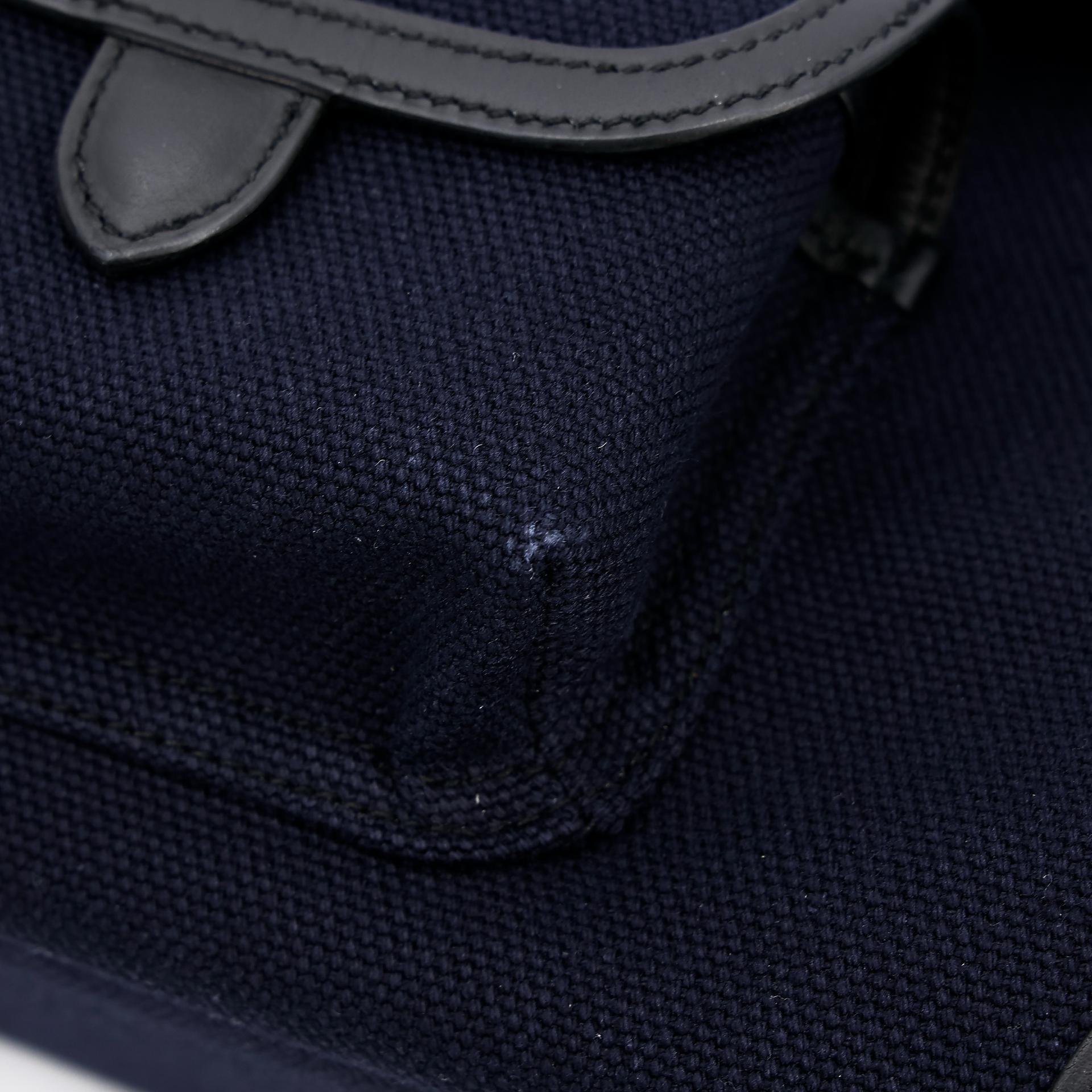 Unused ( Rank NS ) HERMÈS Limited Edition Birkin Cargo 25 Black (89) Blue Marine (78) Swift Canvas Palladium hardware W (2024) - 8