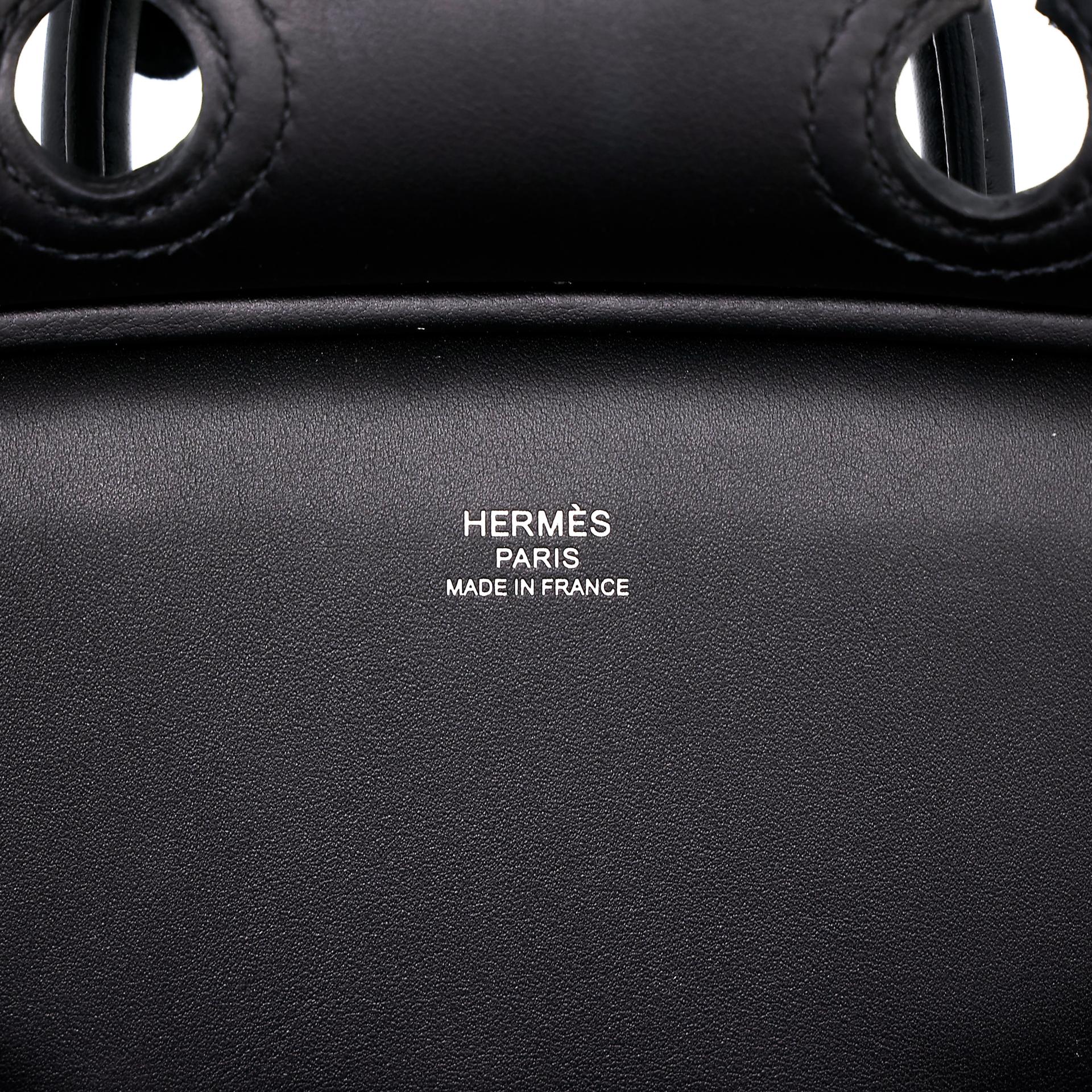 Unused ( Rank NS ) HERMÈS Limited Edition Birkin Cargo 25 Black (89) Blue Marine (78) Swift Canvas Palladium hardware W (2024) - 17