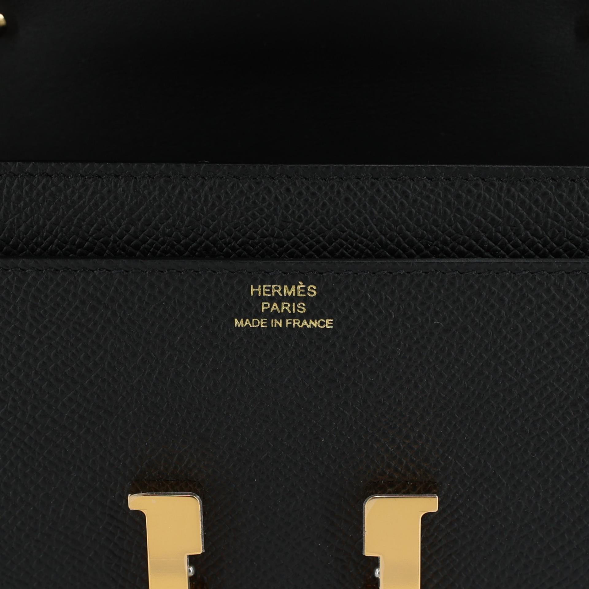 Brand New ( Rank N ) HERMÈS Constance To Go Black (89) Epsom Gold hardware W (2024) - 9