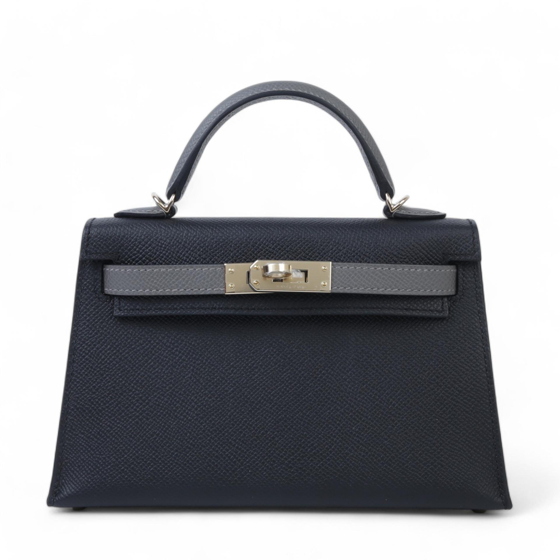 Mini Kelly II Gris Meyer (0L) Black (89) | GINZA XIAOMA