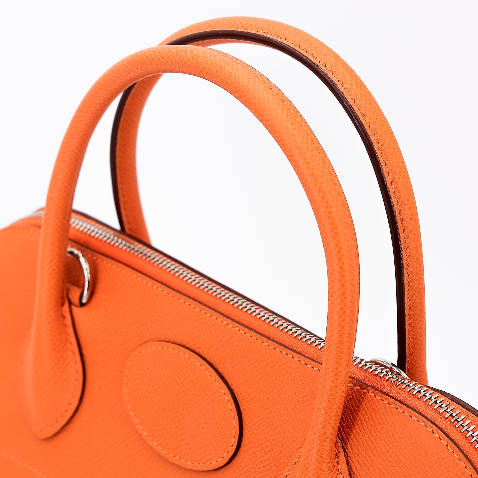 ランク SA HERMÈS エルメス ボリード31 オレンジ (93) エプソン シルバー金具 □J刻印 - 3