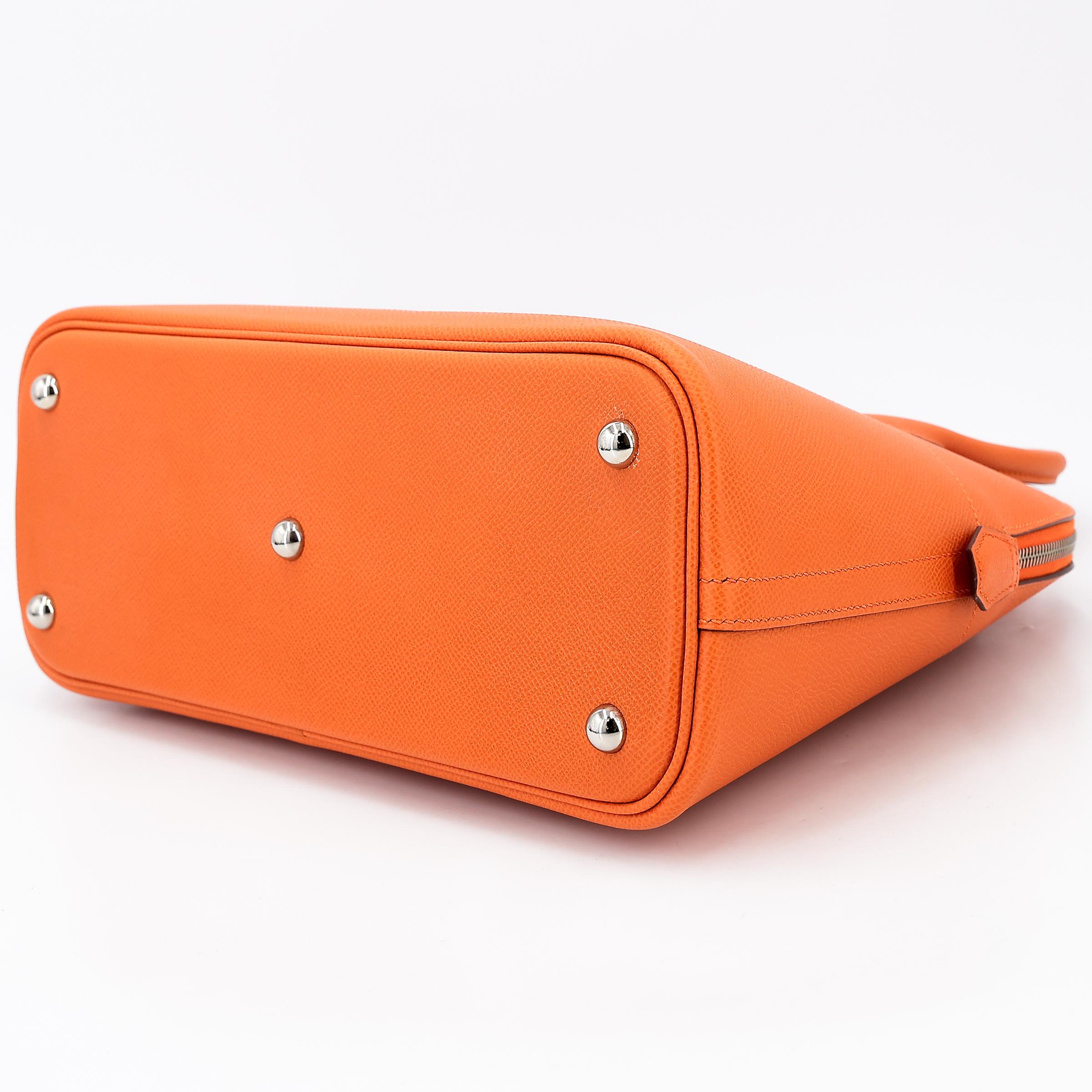 SA超美品 HERMÈS 爱马仕 Bolide 31 93 爱马仕橘 Orange Epsom牛皮 银扣 □J刻 2006年 - 4