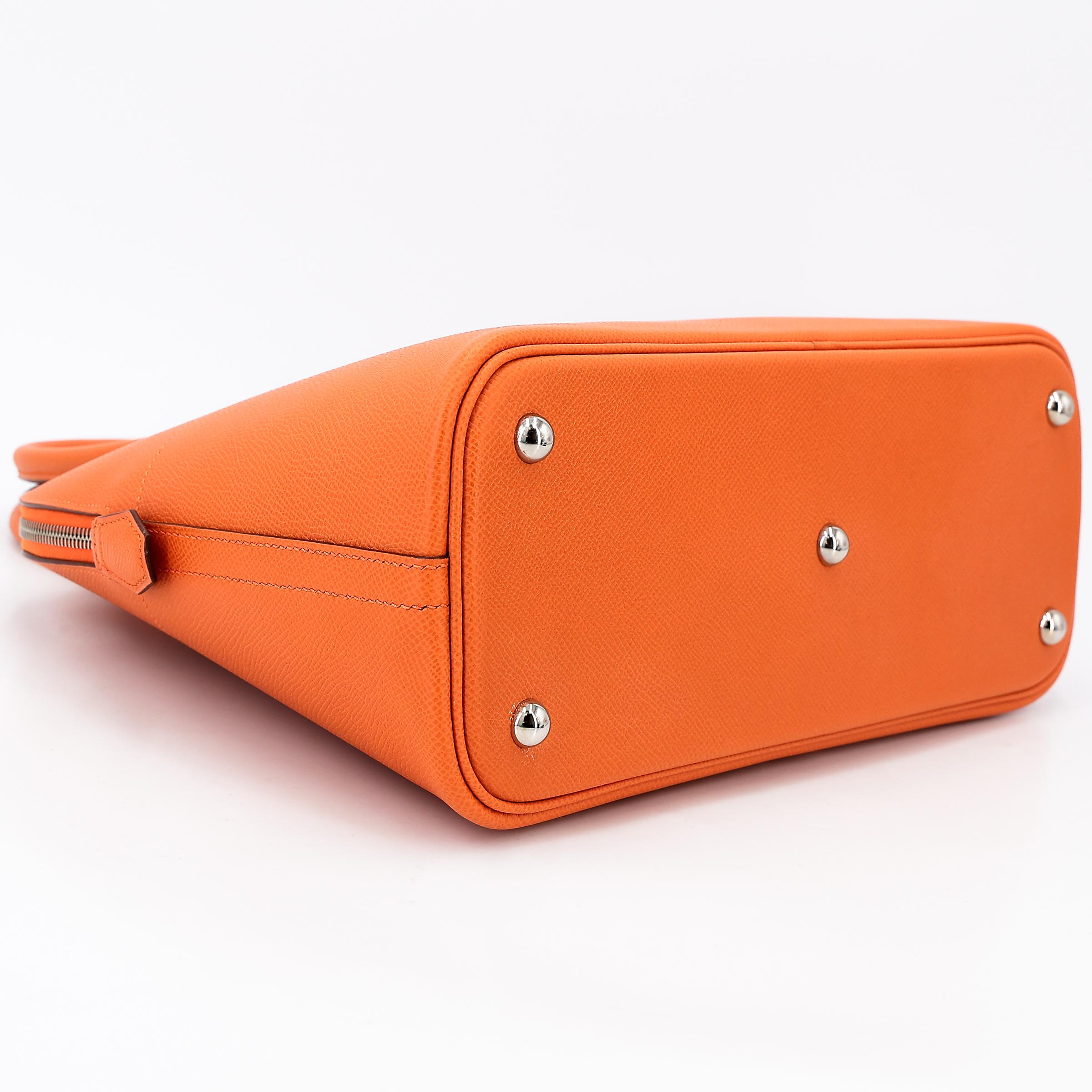 SA超美品 HERMÈS 爱马仕 Bolide 31 93 爱马仕橘 Orange Epsom牛皮 银扣 □J刻 2006年 - 7