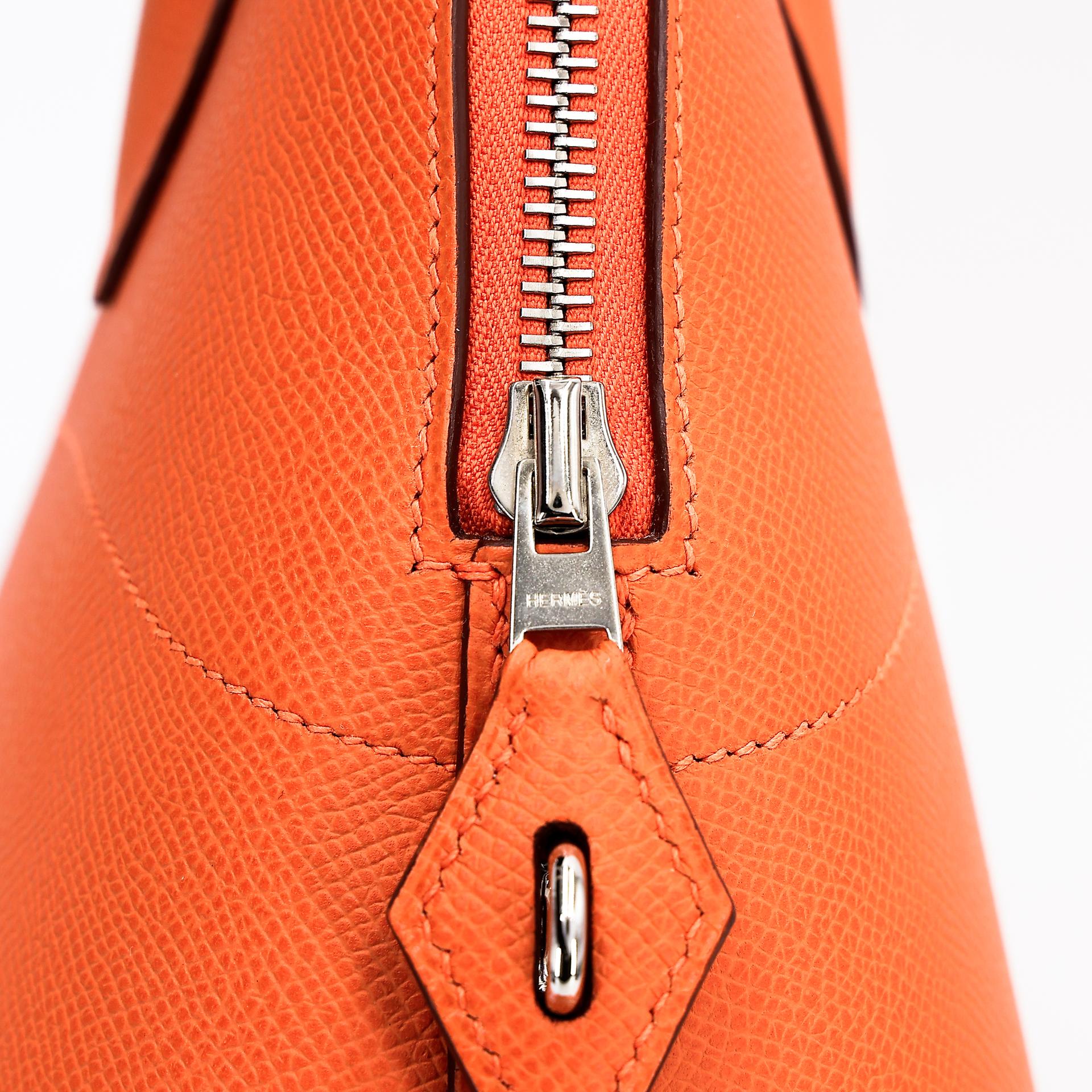 ランク SA HERMÈS エルメス ボリード31 オレンジ (93) エプソン シルバー金具 □J刻印 - 8