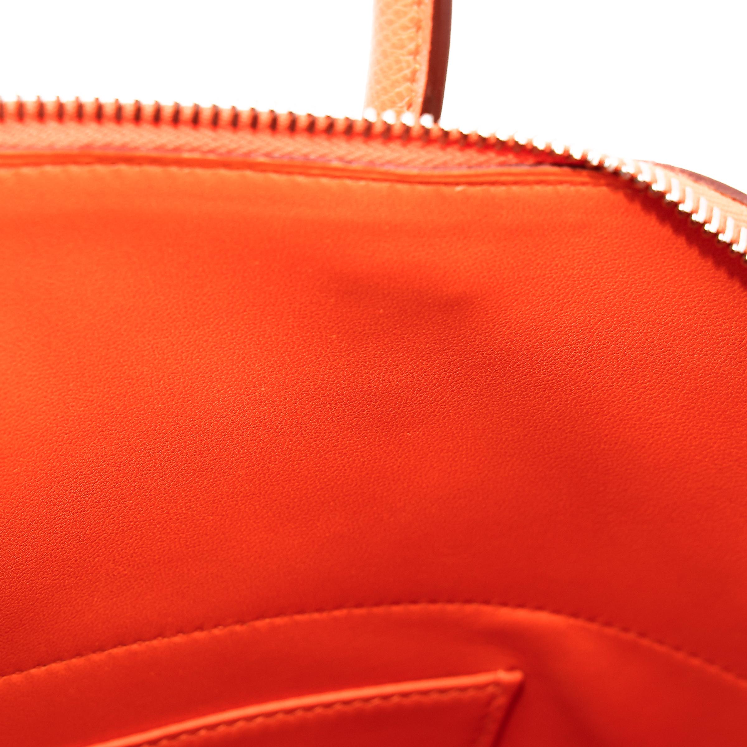 SA超美品 HERMÈS 爱马仕 Bolide 31 93 爱马仕橘 Orange Epsom牛皮 银扣 □J刻 2006年 - 13