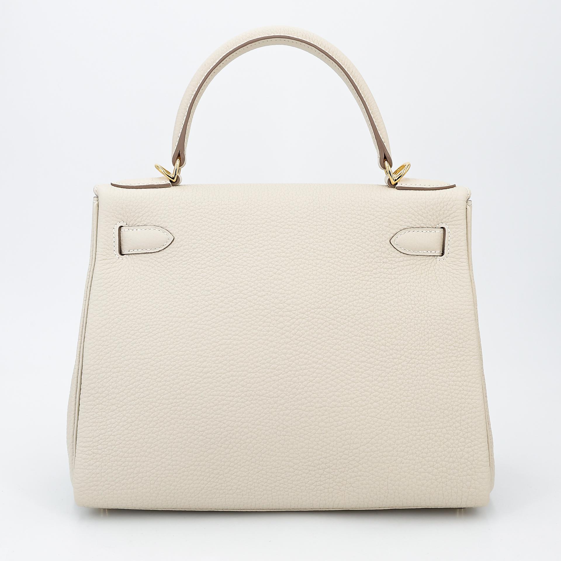 Brand New ( Rank N ) HERMÈS Kelly 28 Craie (10) Togo Gold hardware W (2024) - 2