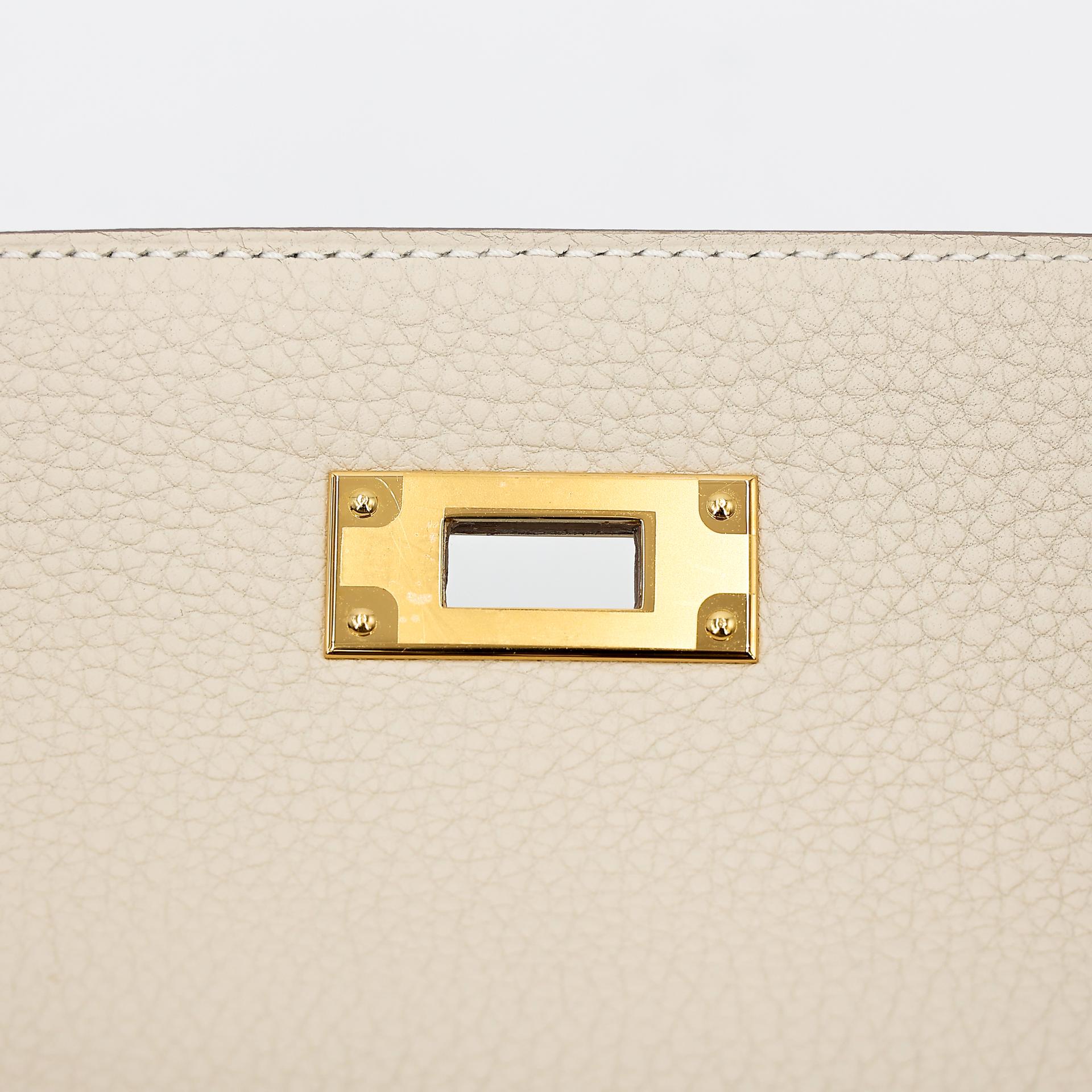 Brand New ( Rank N ) HERMÈS Kelly 28 Craie (10) Togo Gold hardware W (2024) - 10