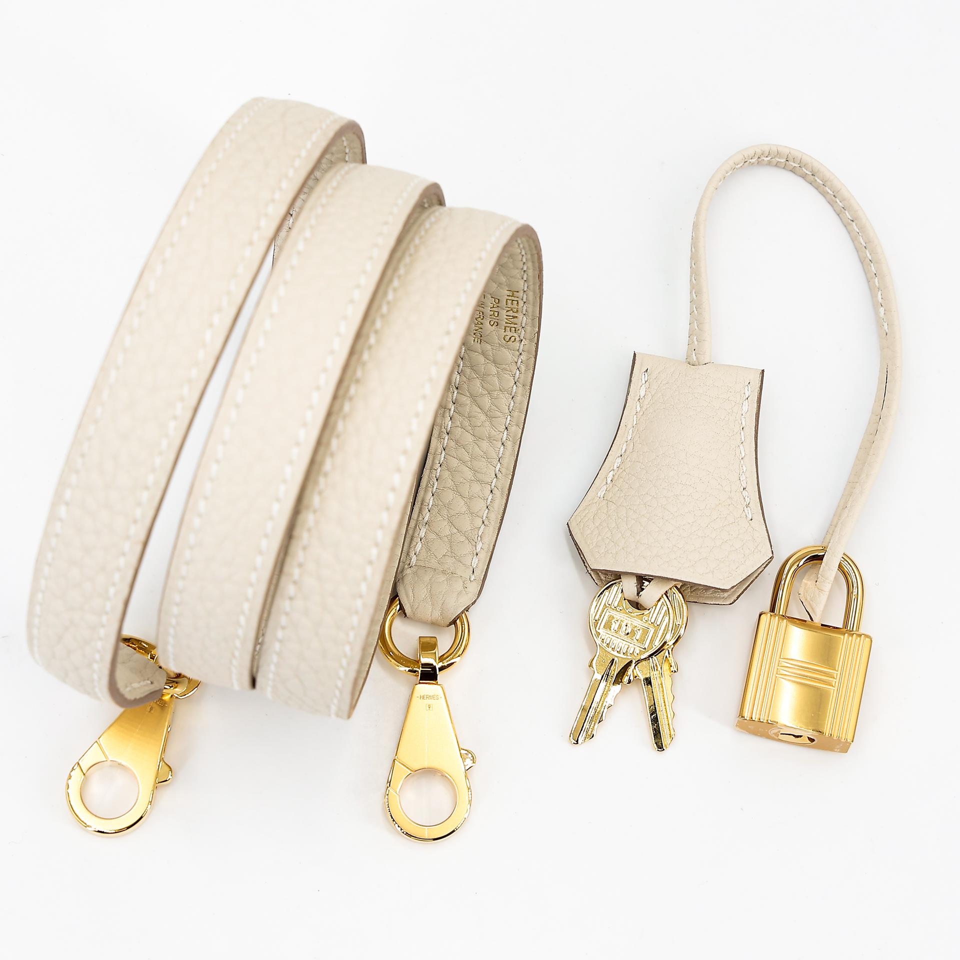 Brand New ( Rank N ) HERMÈS Kelly 28 Craie (10) Togo Gold hardware W (2024) - 16