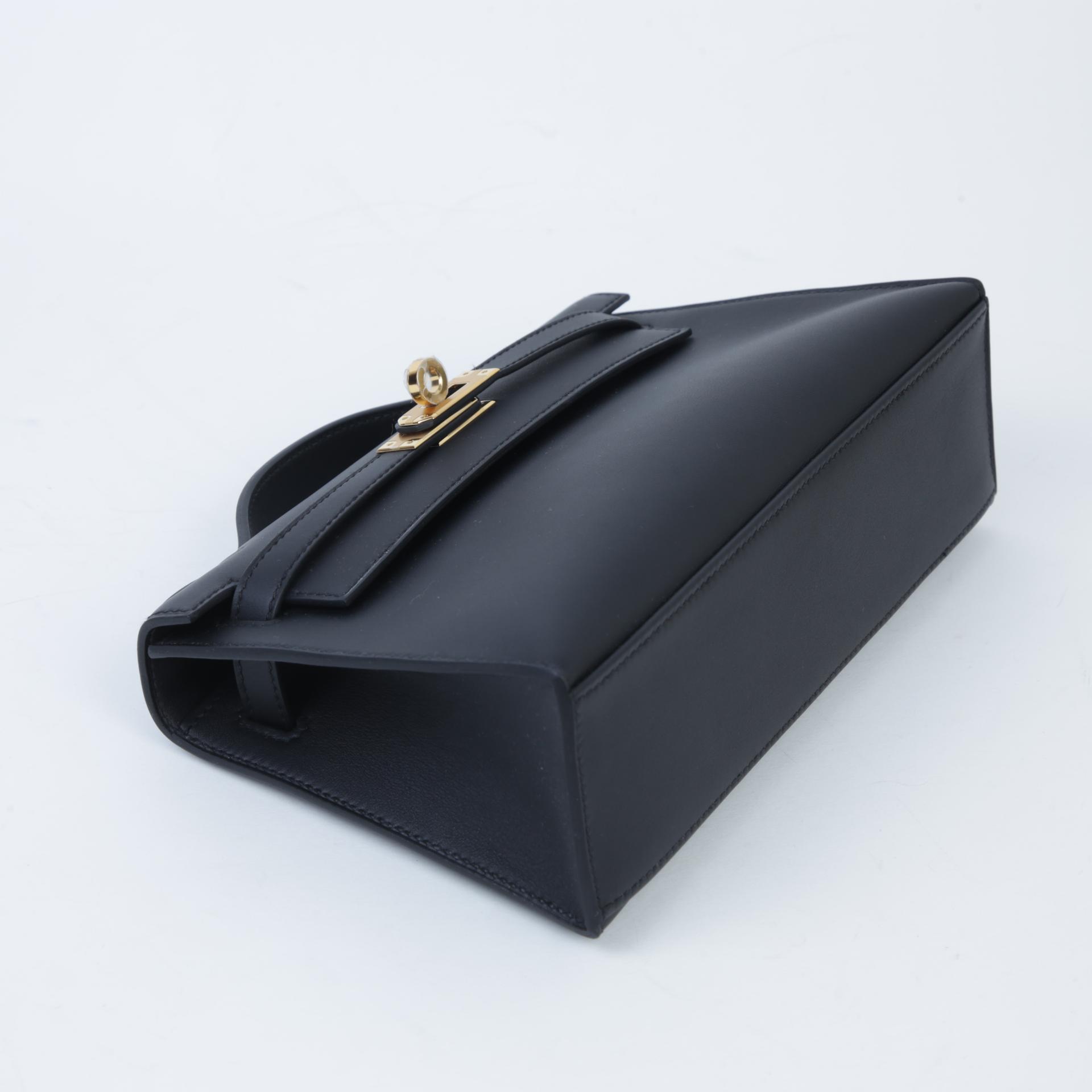Brand New ( Rank N ) HERMÈS Kelly Pochette Black (89) Swift Gold hardware W (2024) - 4