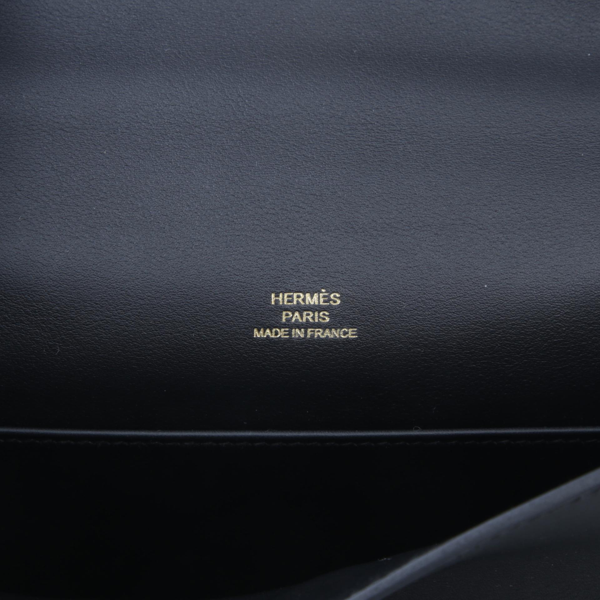 Brand New ( Rank N ) HERMÈS Kelly Pochette Black (89) Swift Gold hardware W (2024) - 10