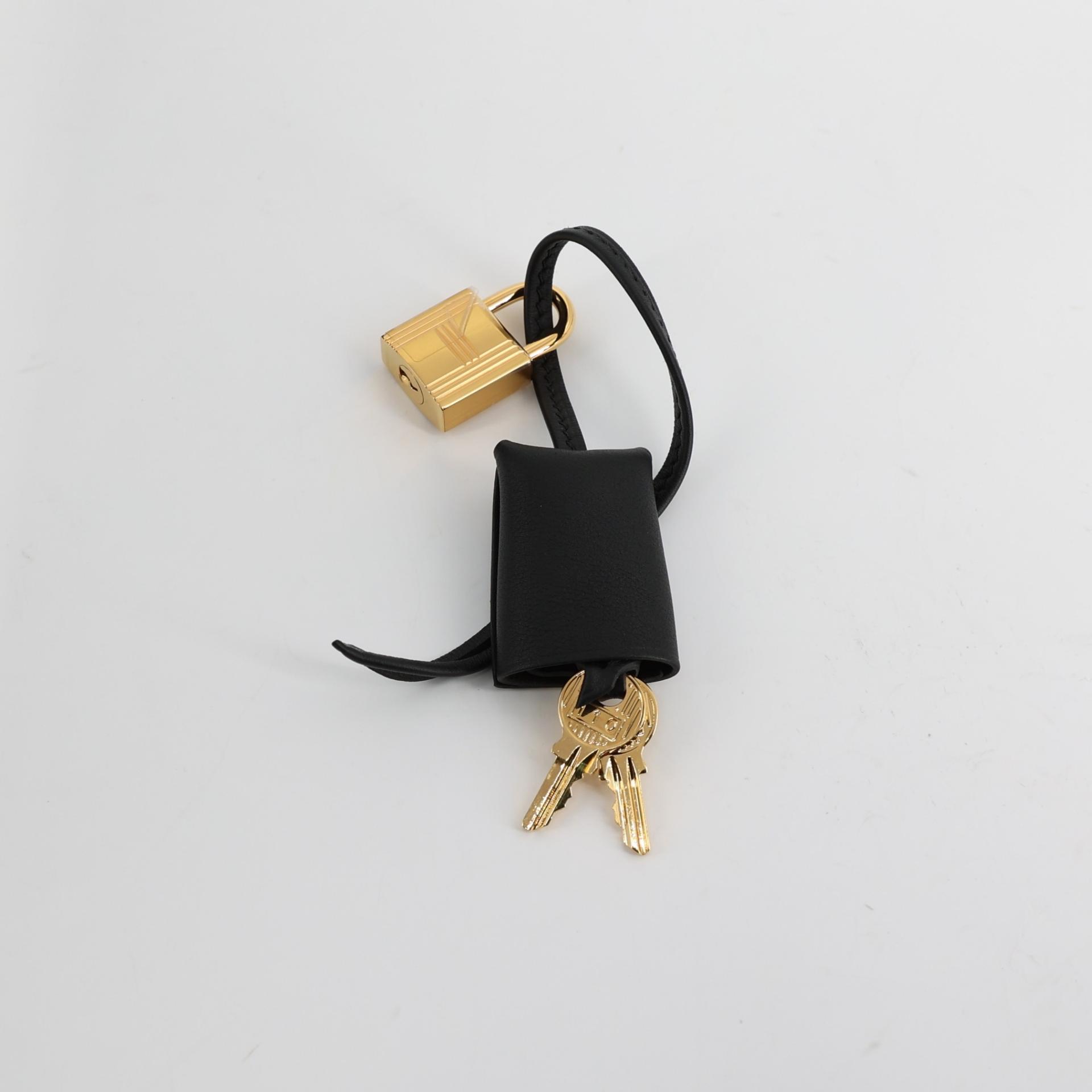 Excellent ( Rank SA ) HERMÈS Emile 30 Black (89) Togo Swift Wool Gold hardware Z (2021) - 16