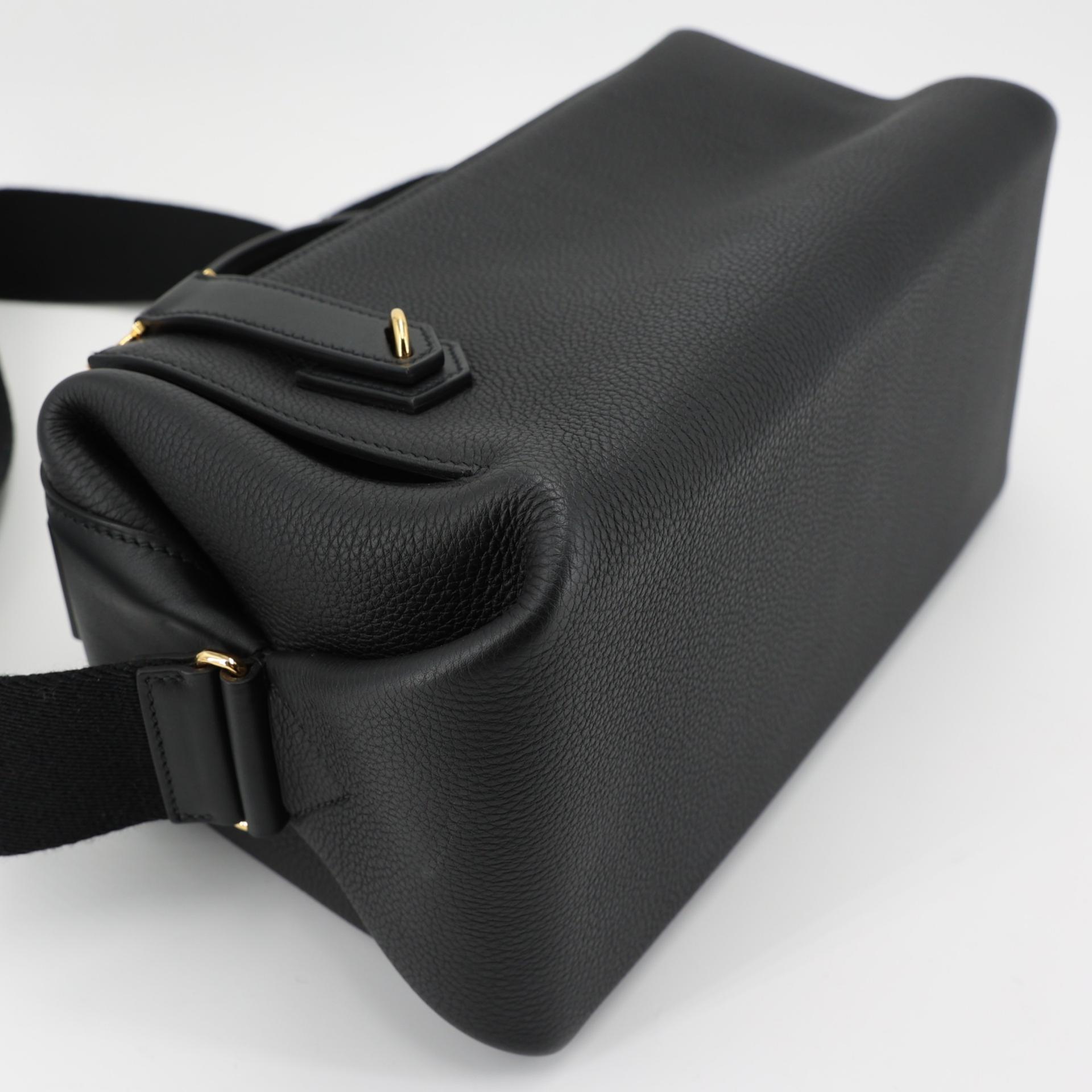 Excellent ( Rank SA ) HERMÈS Emile 30 Black (89) Togo Swift Wool Gold hardware Z (2021) - 5